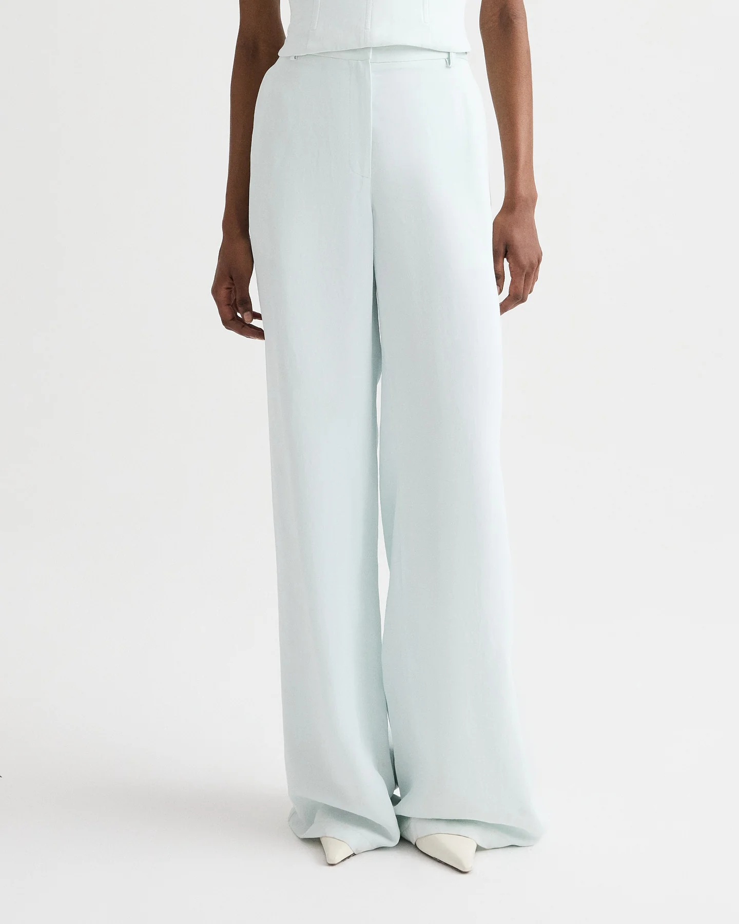 Dylan Pant in Coated Viscose Linen - Image 3
