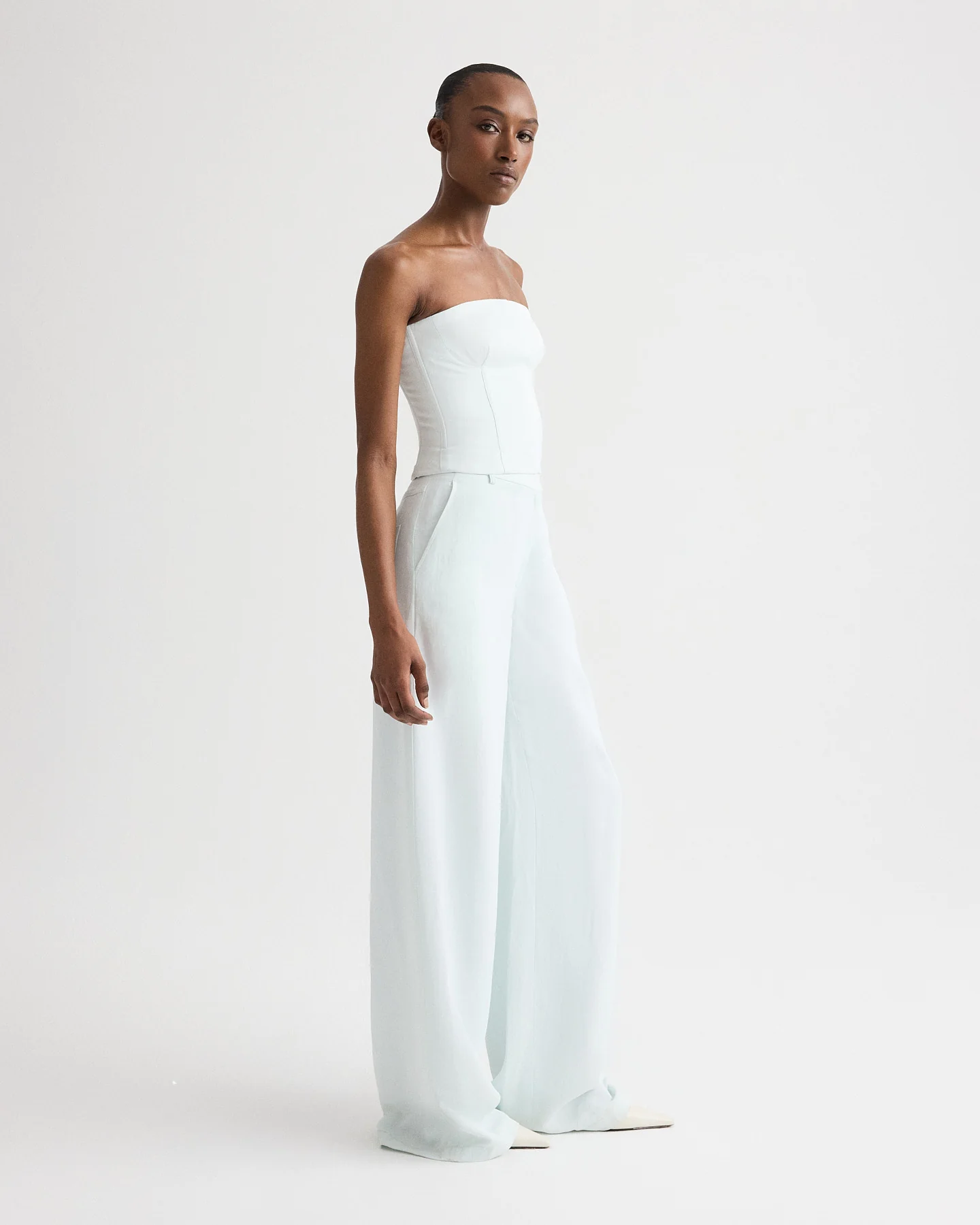 Dylan Pant in Coated Viscose Linen - Image 4