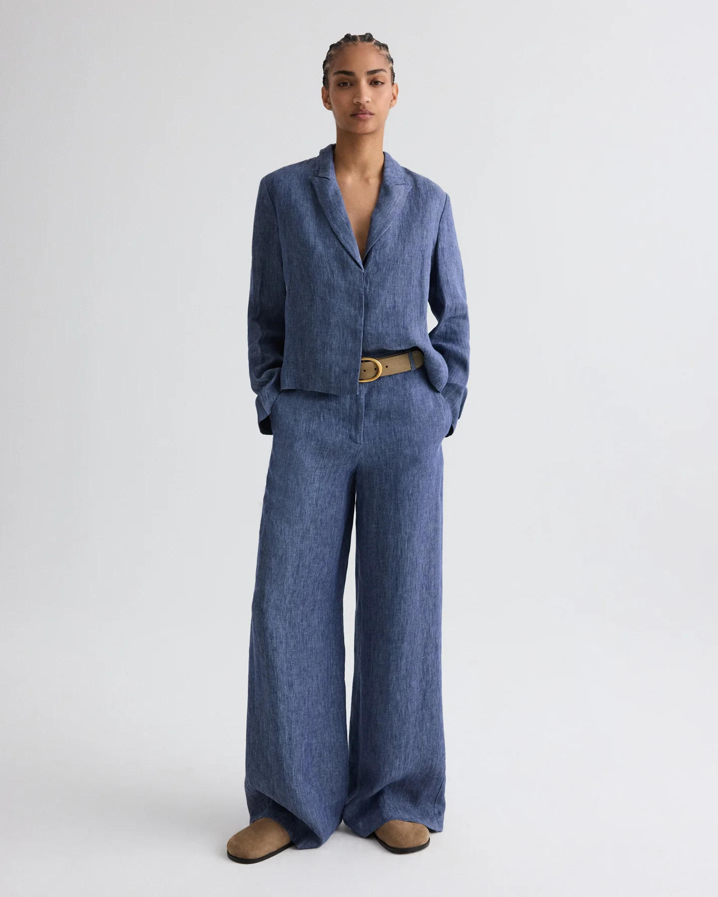 Dylan Pant in Washed Hemp Denim - Image 2