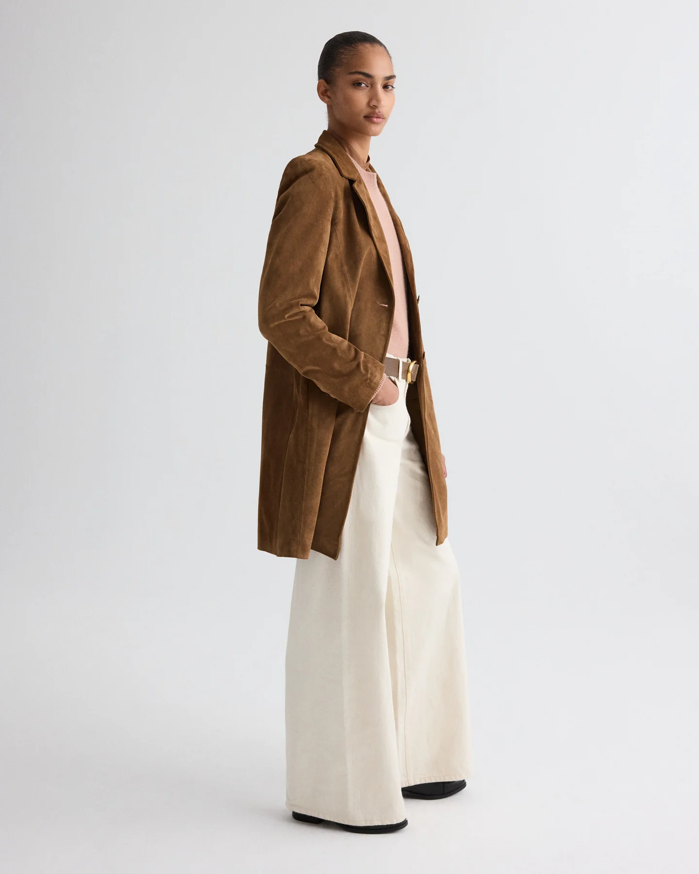 Easy Car Coat in Heavy Suede - Image 5