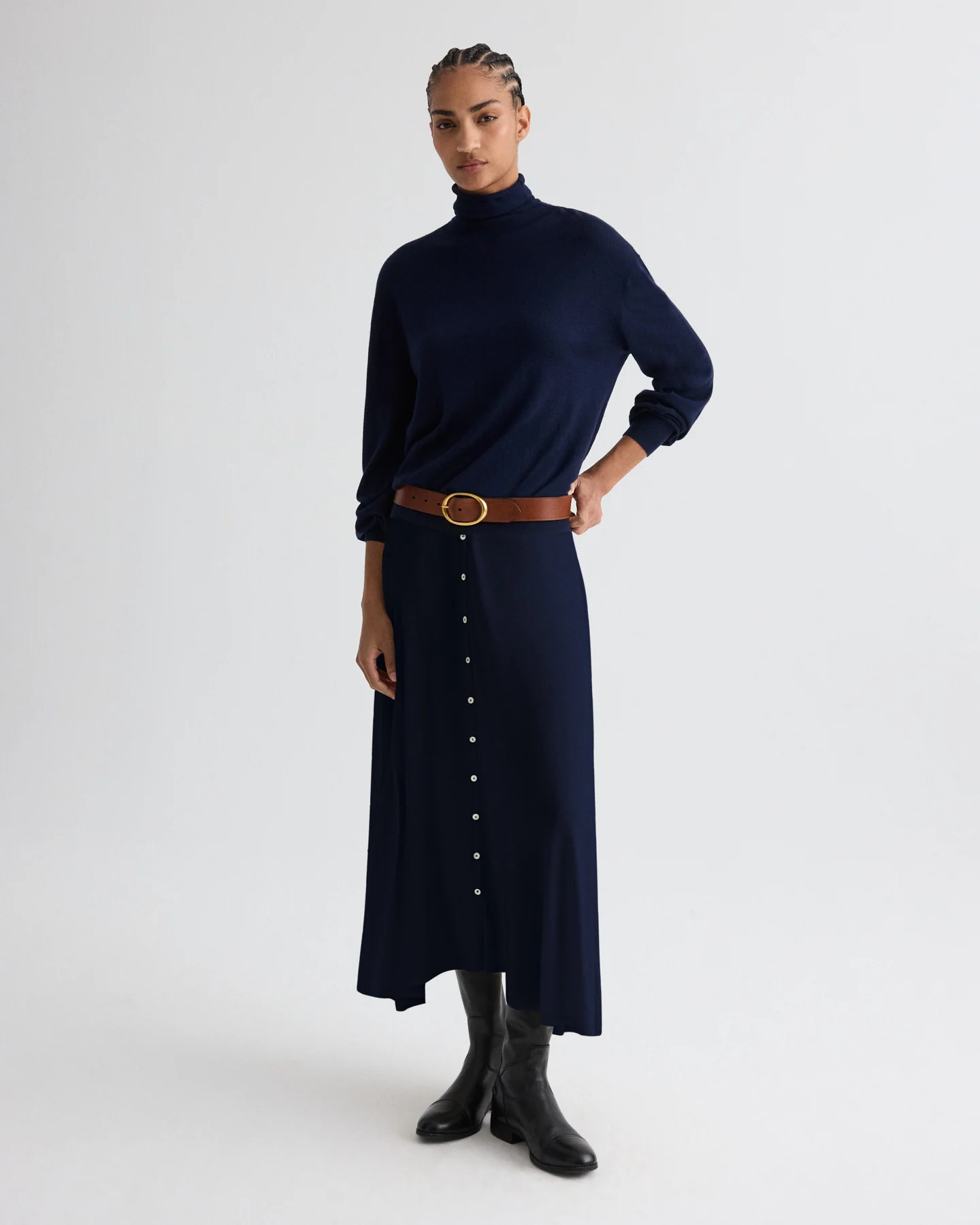 Easy Turtle Sweater in Wool Silk - Image 3