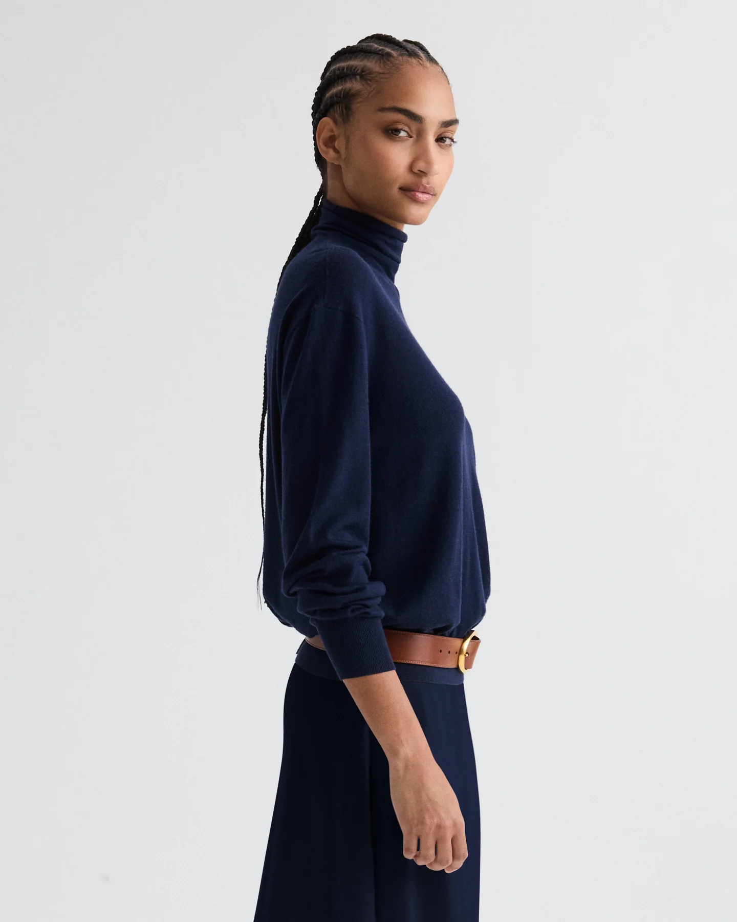 Easy Turtle Sweater in Wool Silk - Image 4