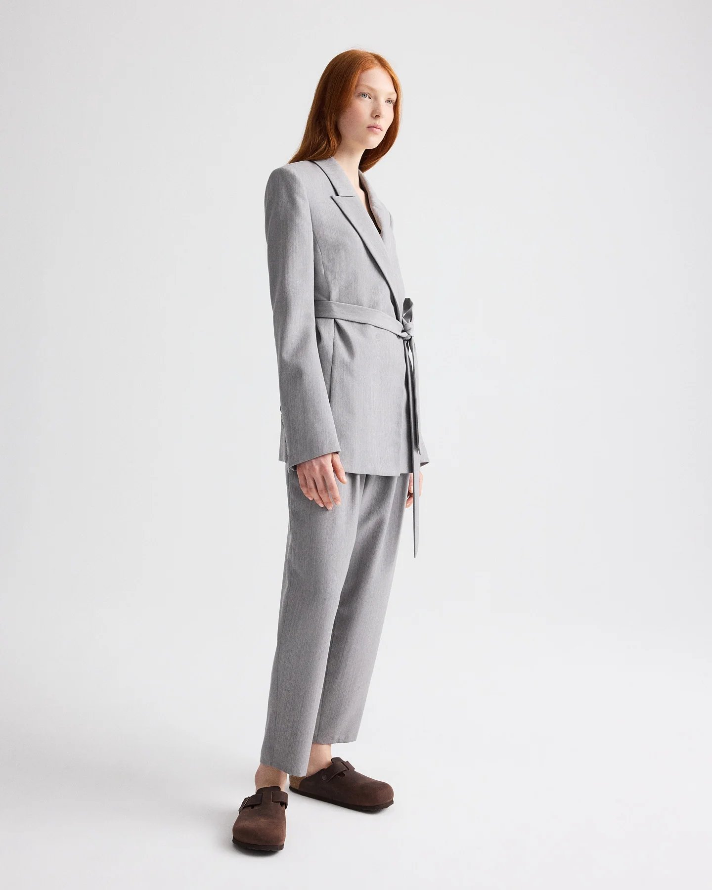 Fitted Cutaway Blazer in Compact Wool Suiting - Image 4