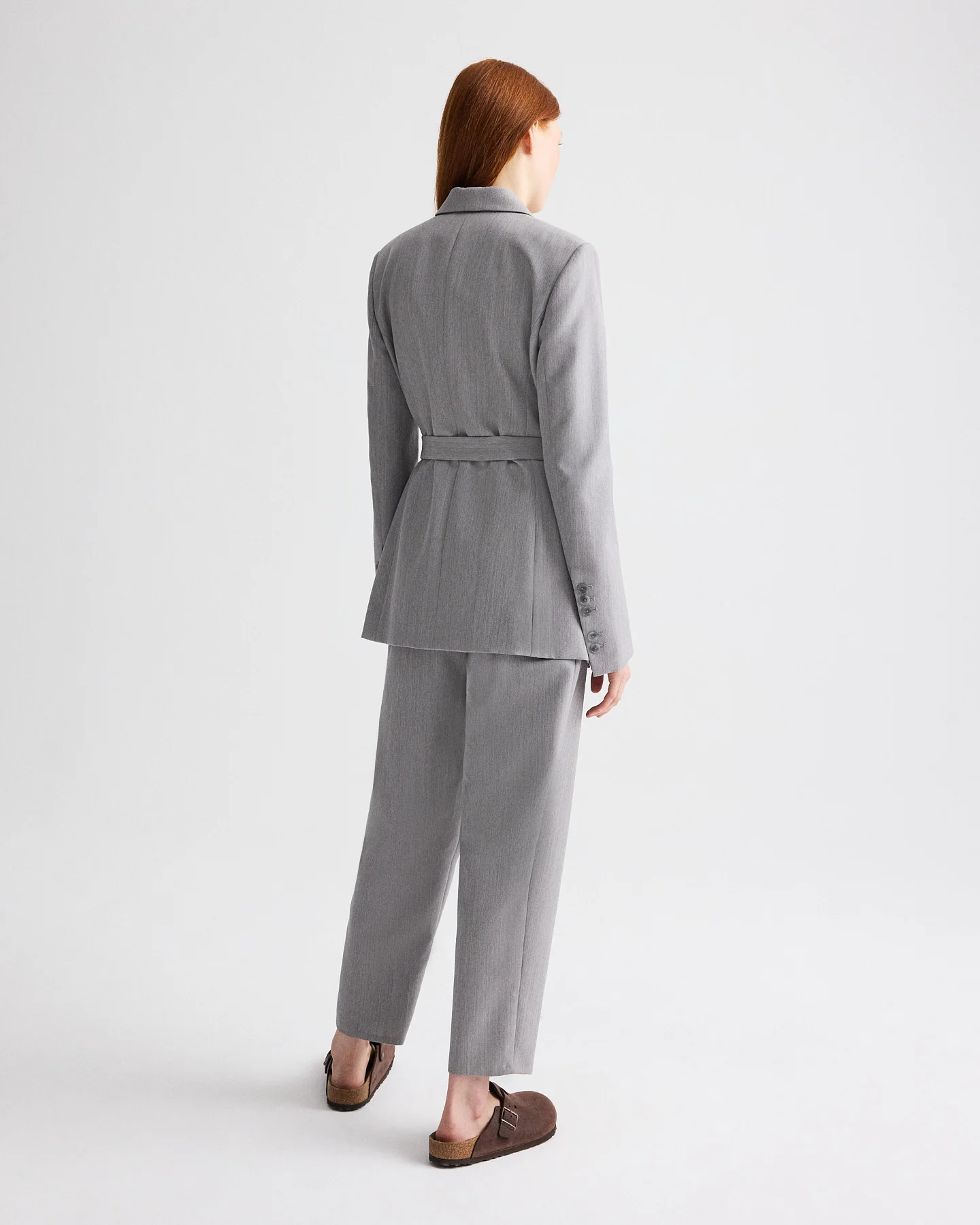 Fitted Cutaway Blazer in Compact Wool Suiting - Image 5