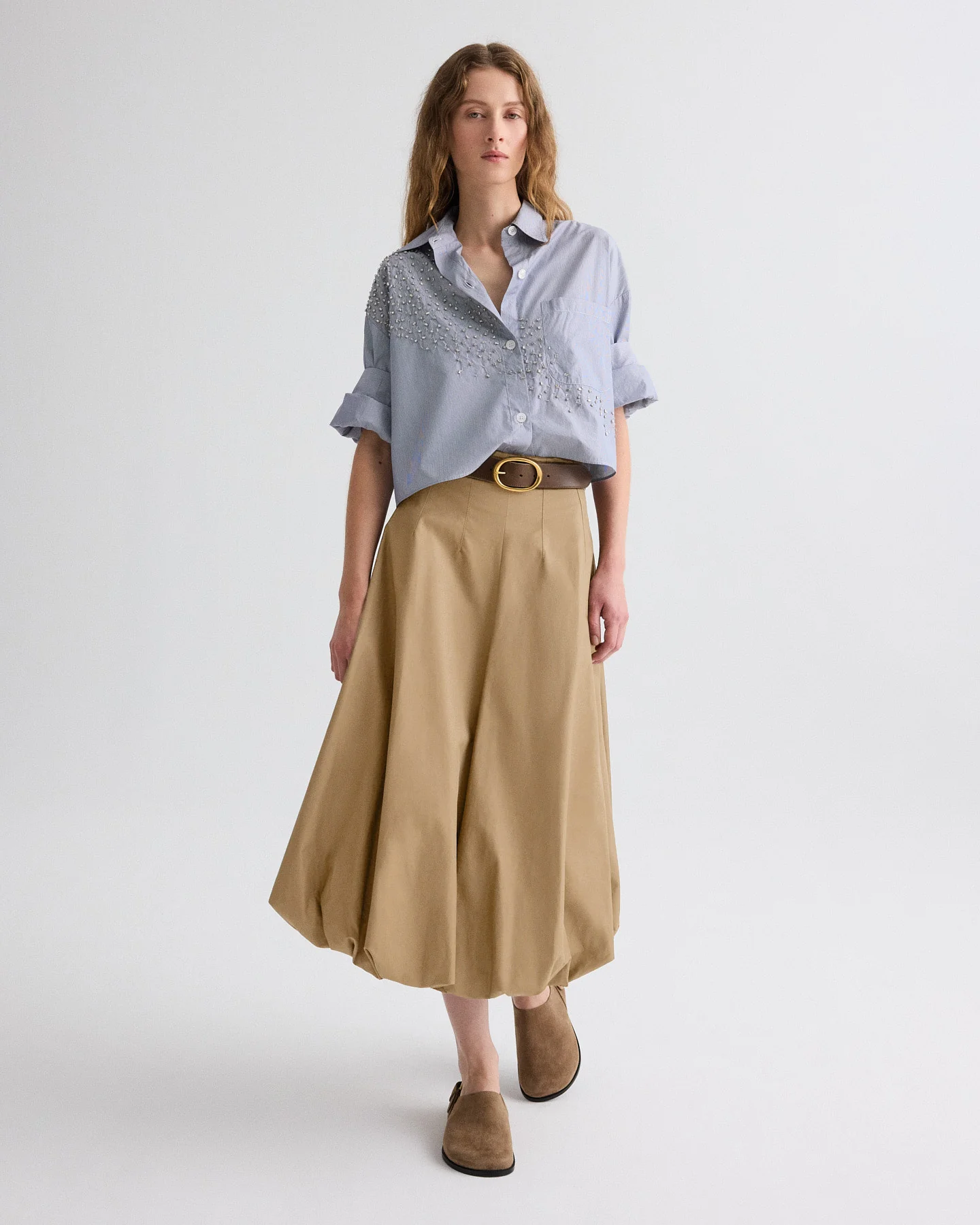 Full Intentions Skirt in Trench Chino Twill