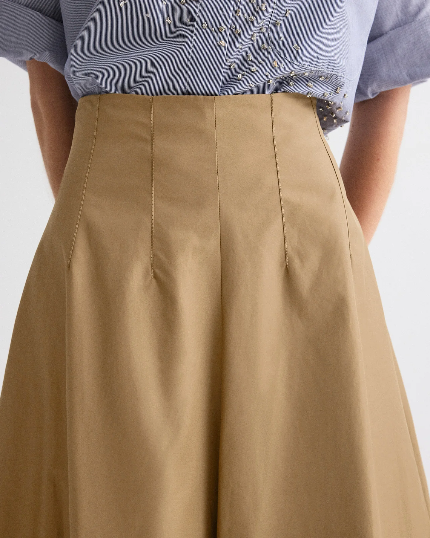 Full Intentions Skirt in Trench Chino Twill - Image 3