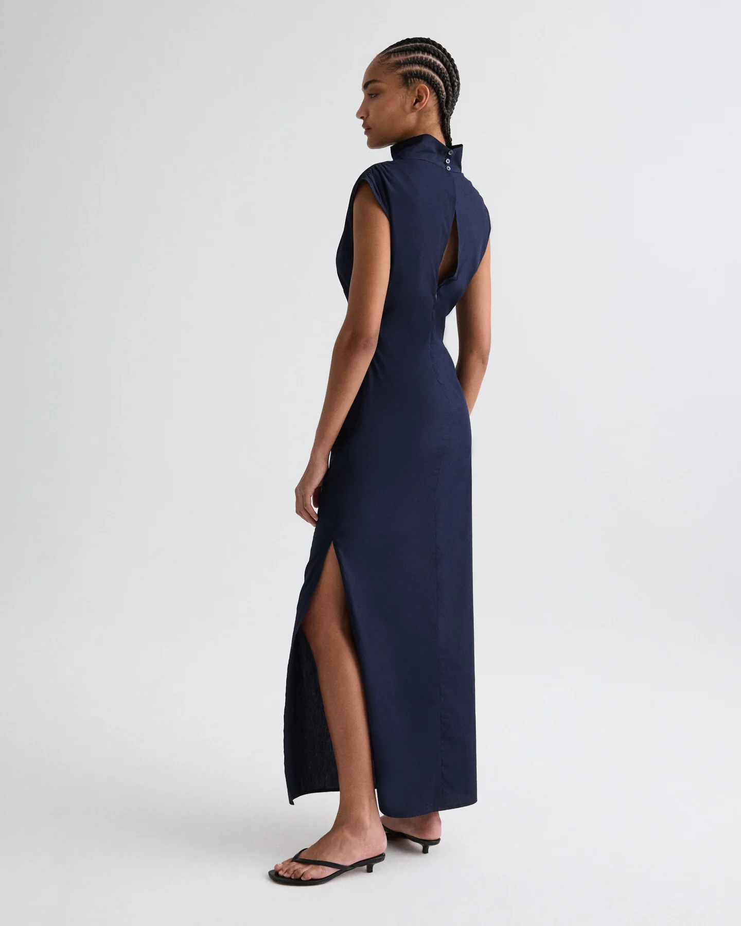 Gathered Thoughts Dress in Cotton Shirting - Image 5
