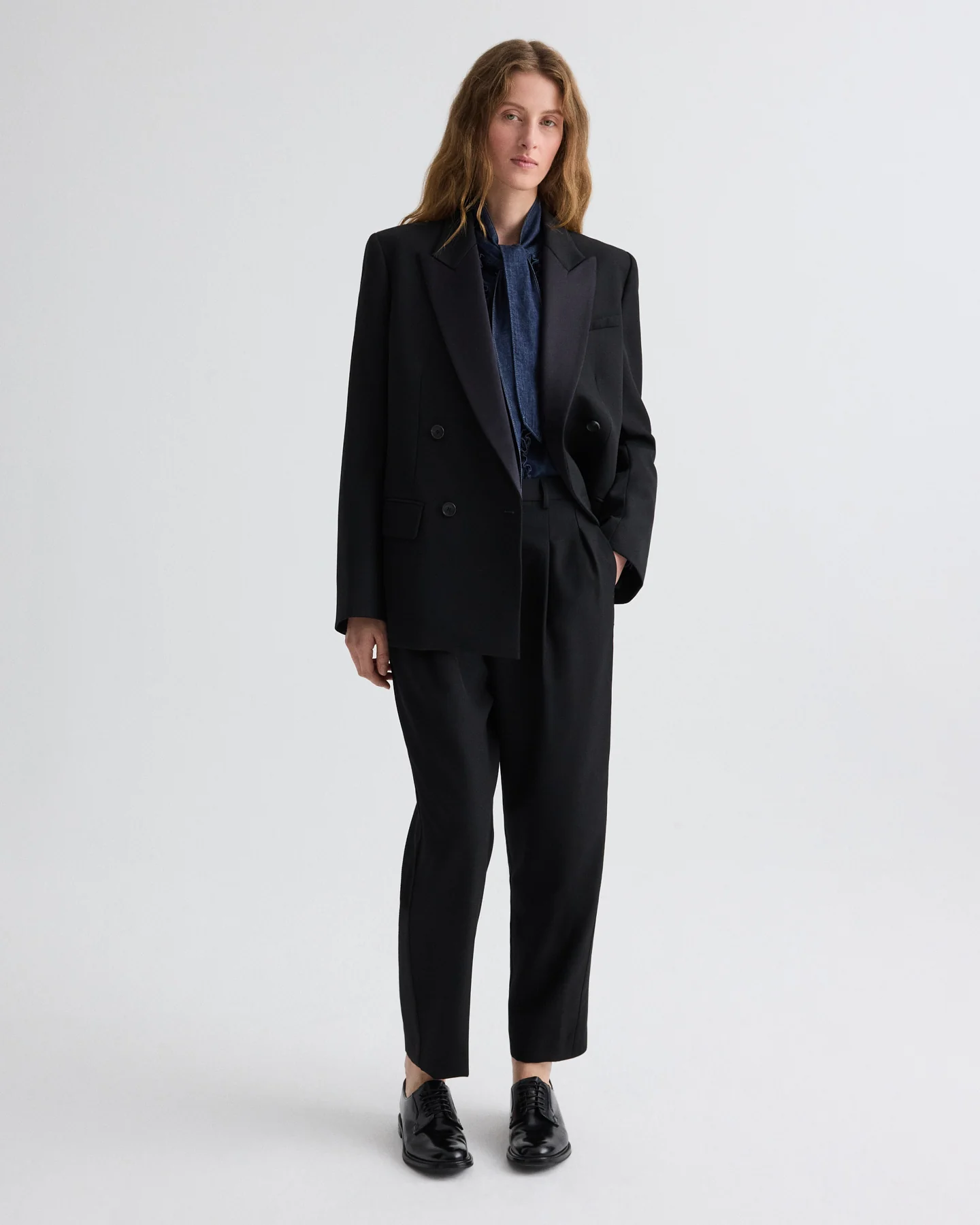 Harper Blazer in Compact Tux Suiting - Image 3