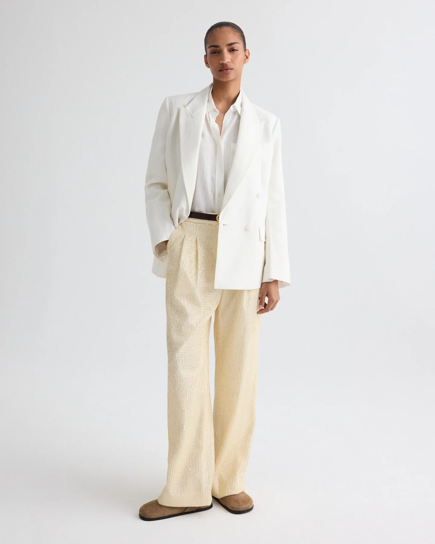 Harper Blazer in Weave Linen - Image 3