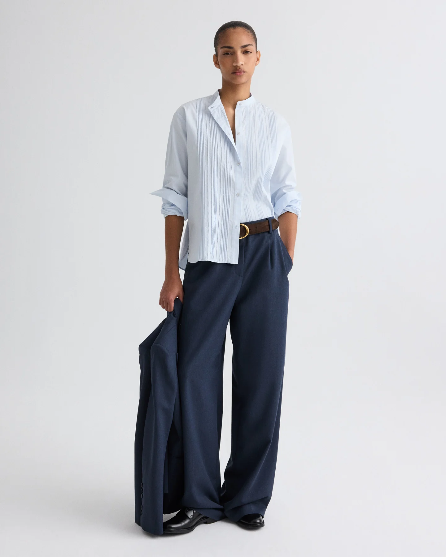 Hudson St. Pant in Denim Look Suiting