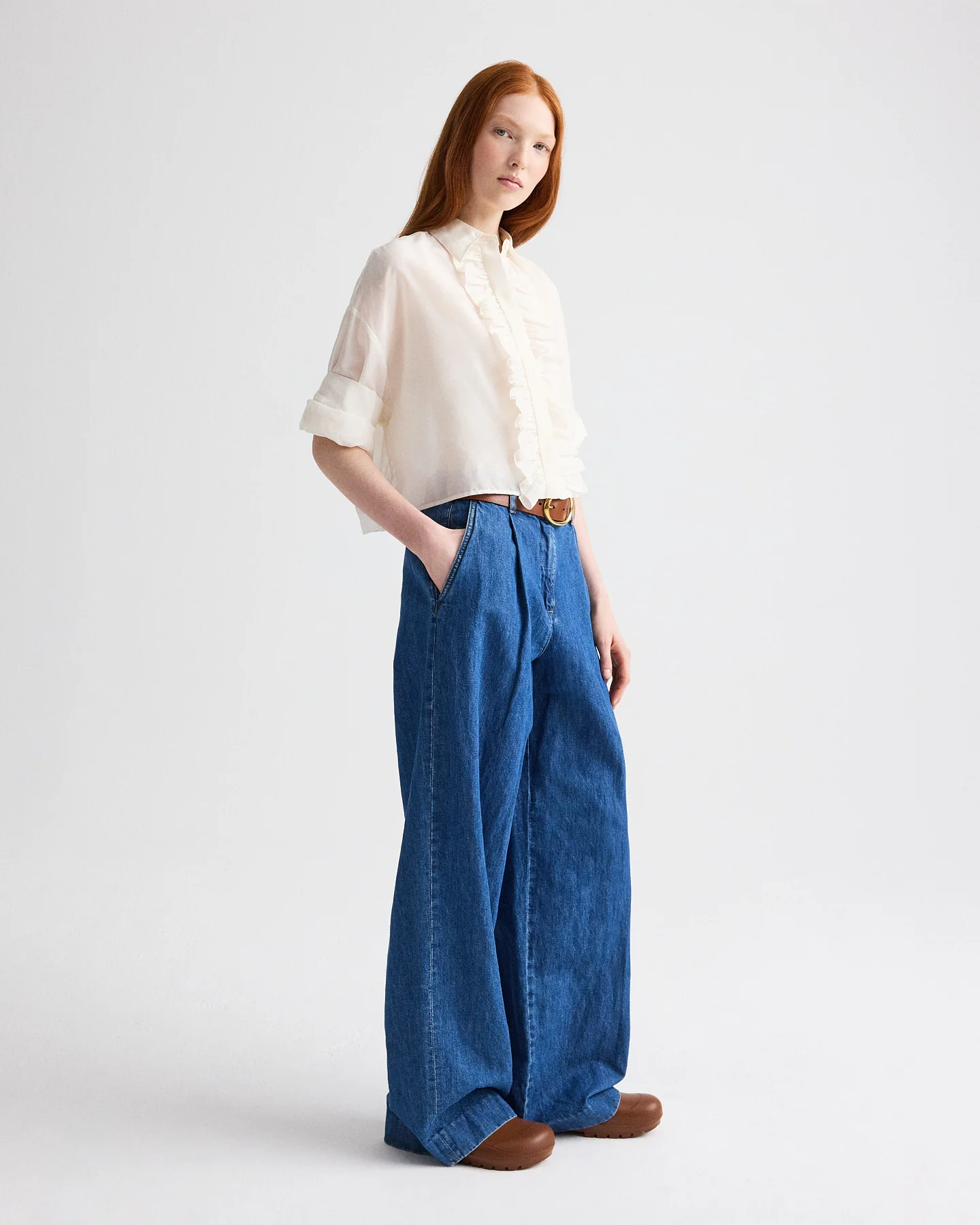 Hudson St Jean in Linen Cotton Denim - Image 6