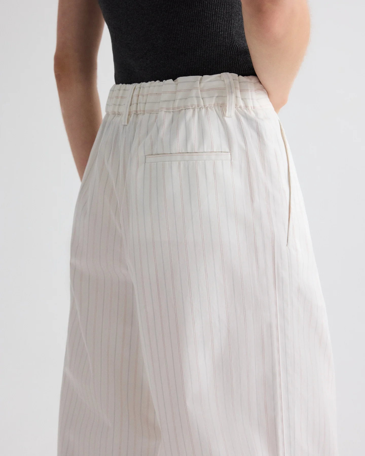 Hudson St. Pant in Mixed Pinstripe Superpop - Image 2