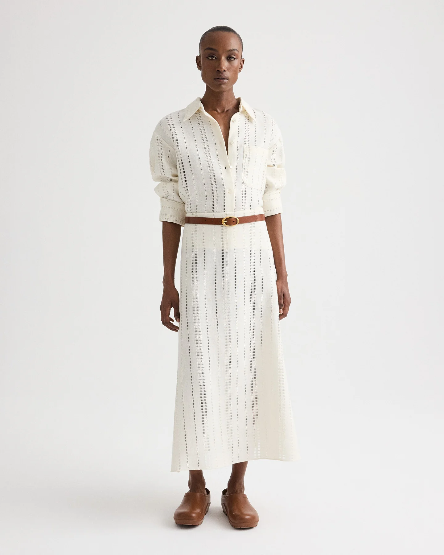 J.D. Shirt in Ladder Weave Linen - Image 3
