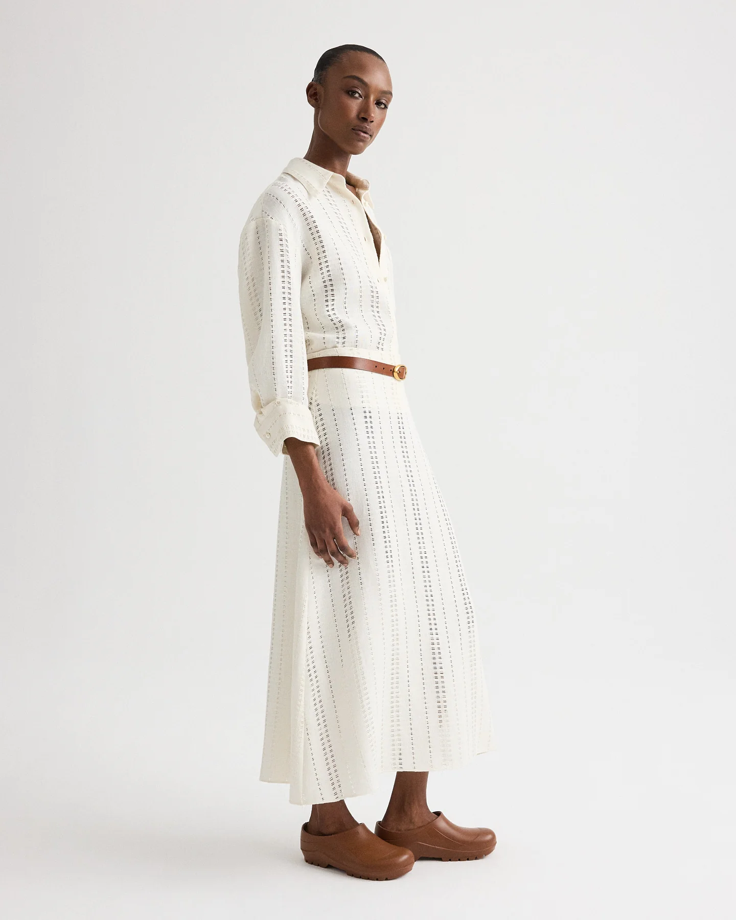 J.D. Shirt in Ladder Weave Linen - Image 4