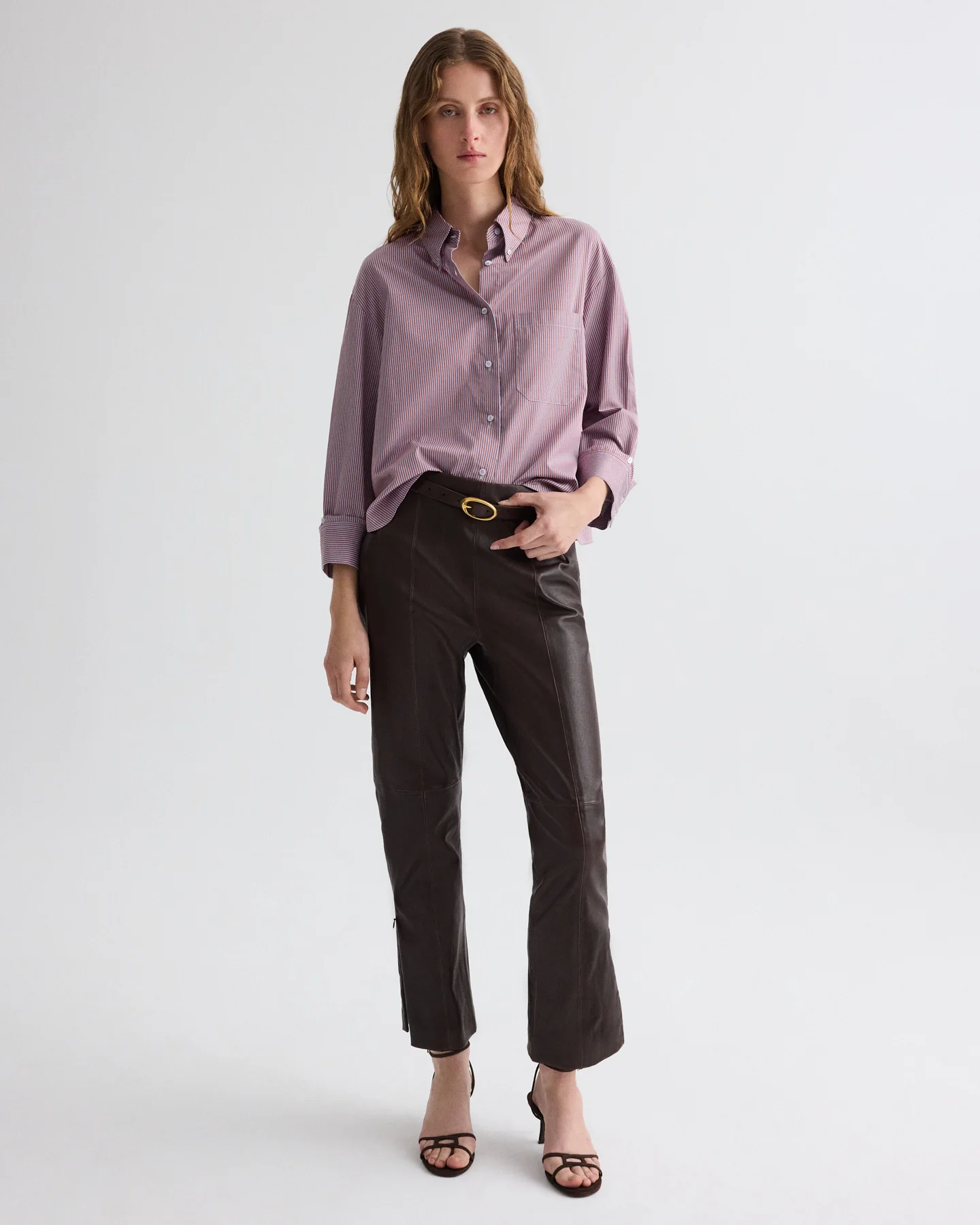 J.D. Shirt in Framed Micro Striped Shirting - Image 3