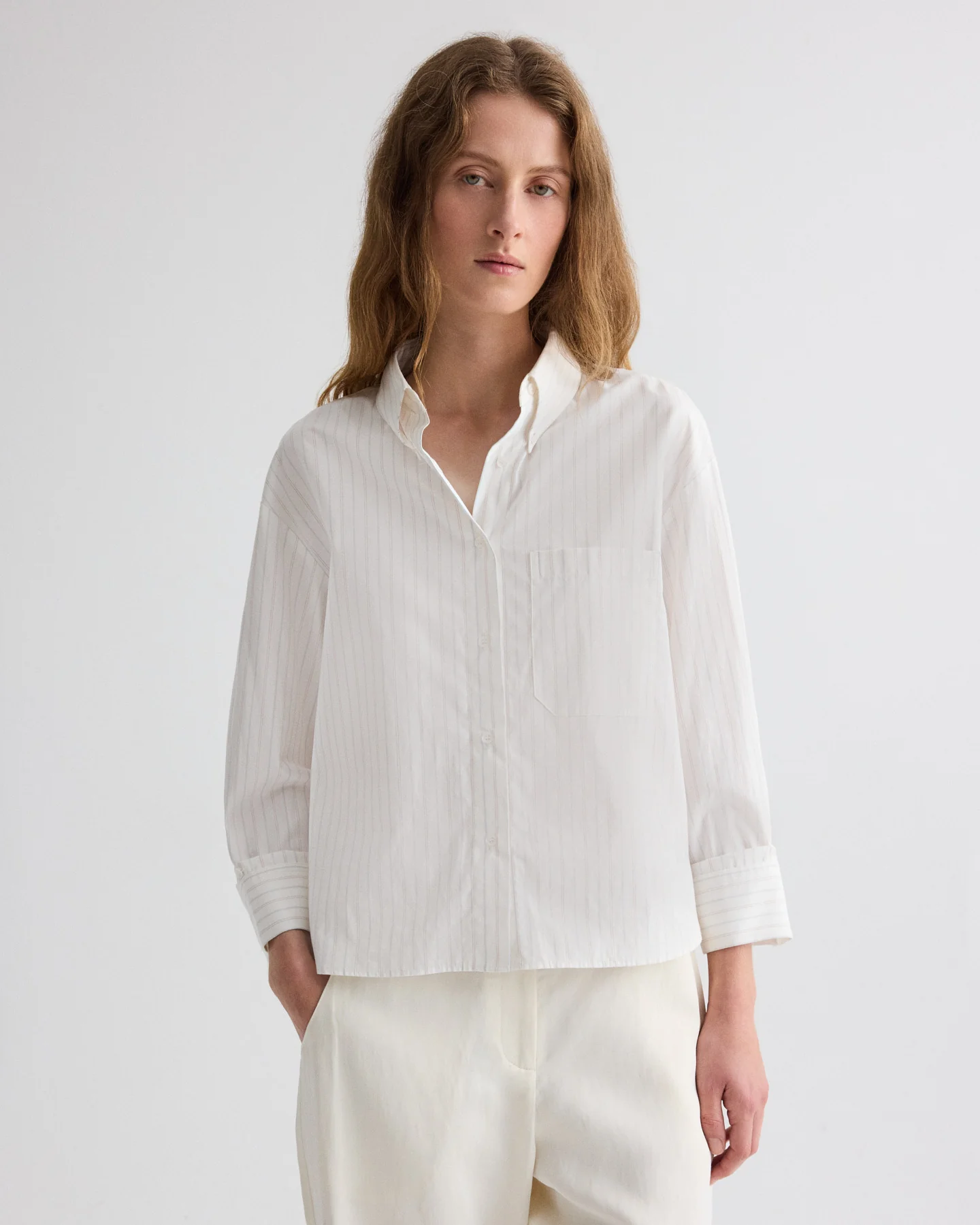 J.D. Shirt in Mixed Pinstripe Superpop - Image 3