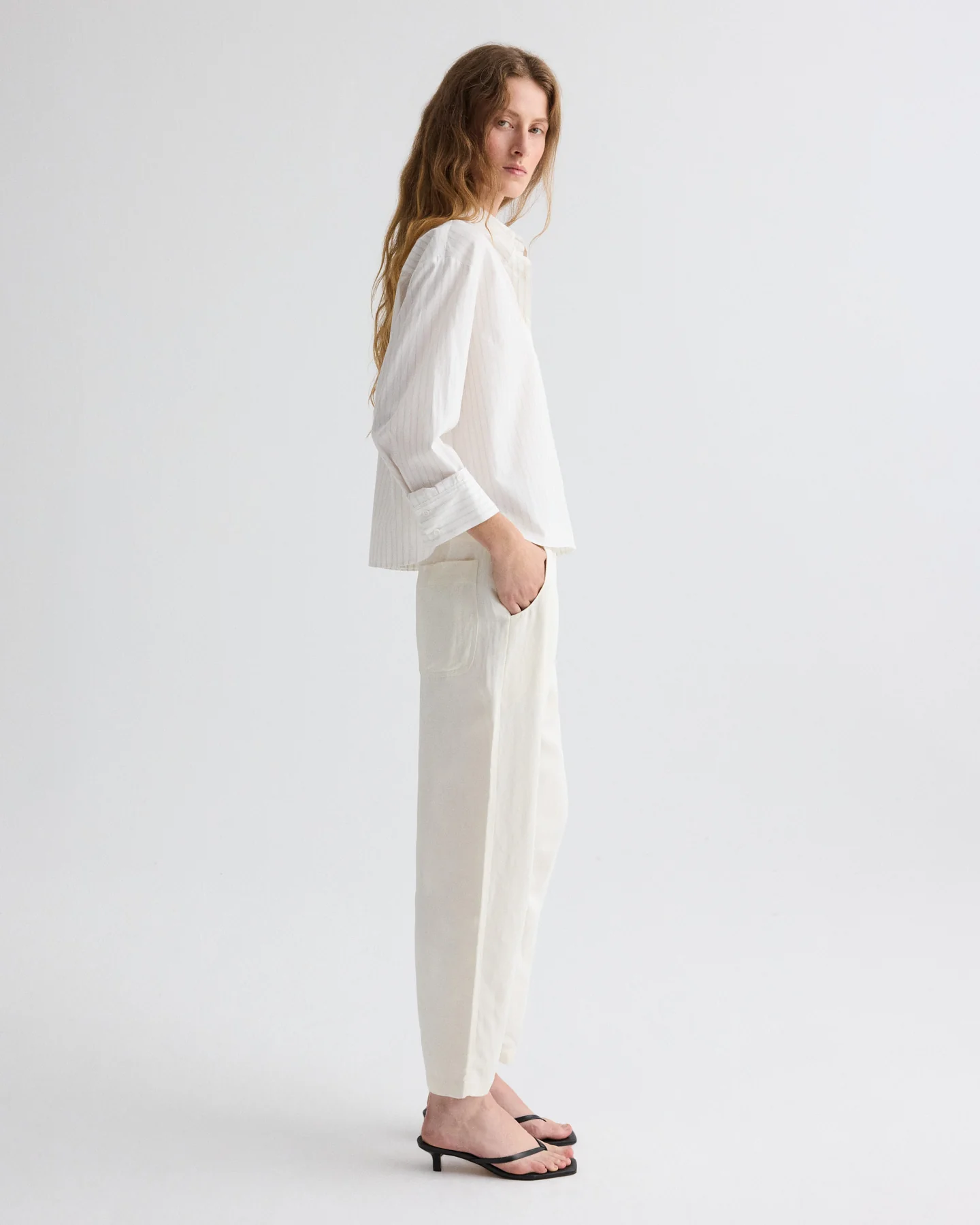 J.D. Shirt in Mixed Pinstripe Superpop - Image 4