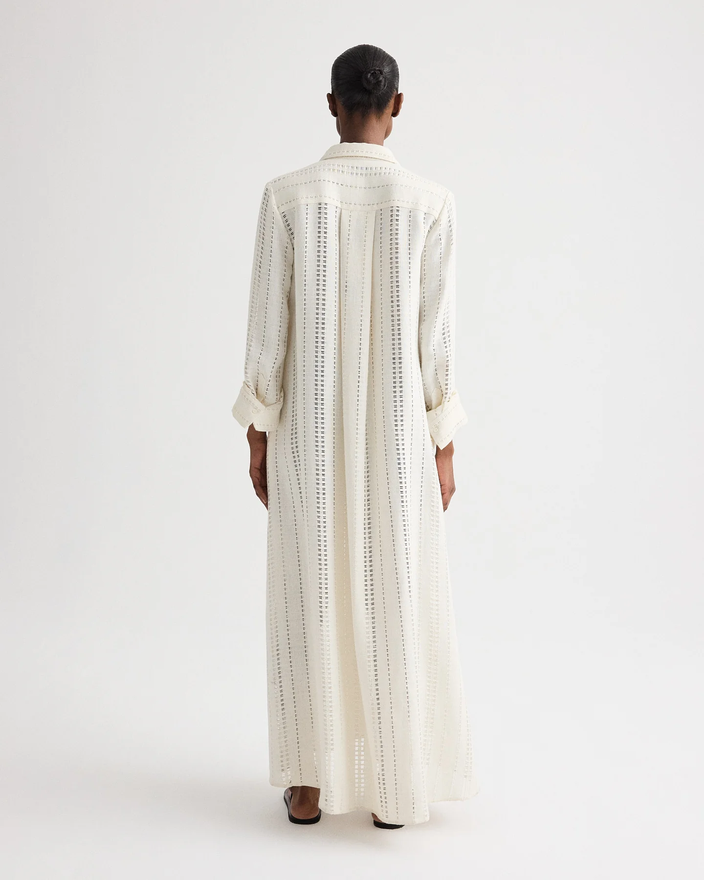 Jenny's Gown in Ladder Weave Linen - Image 5