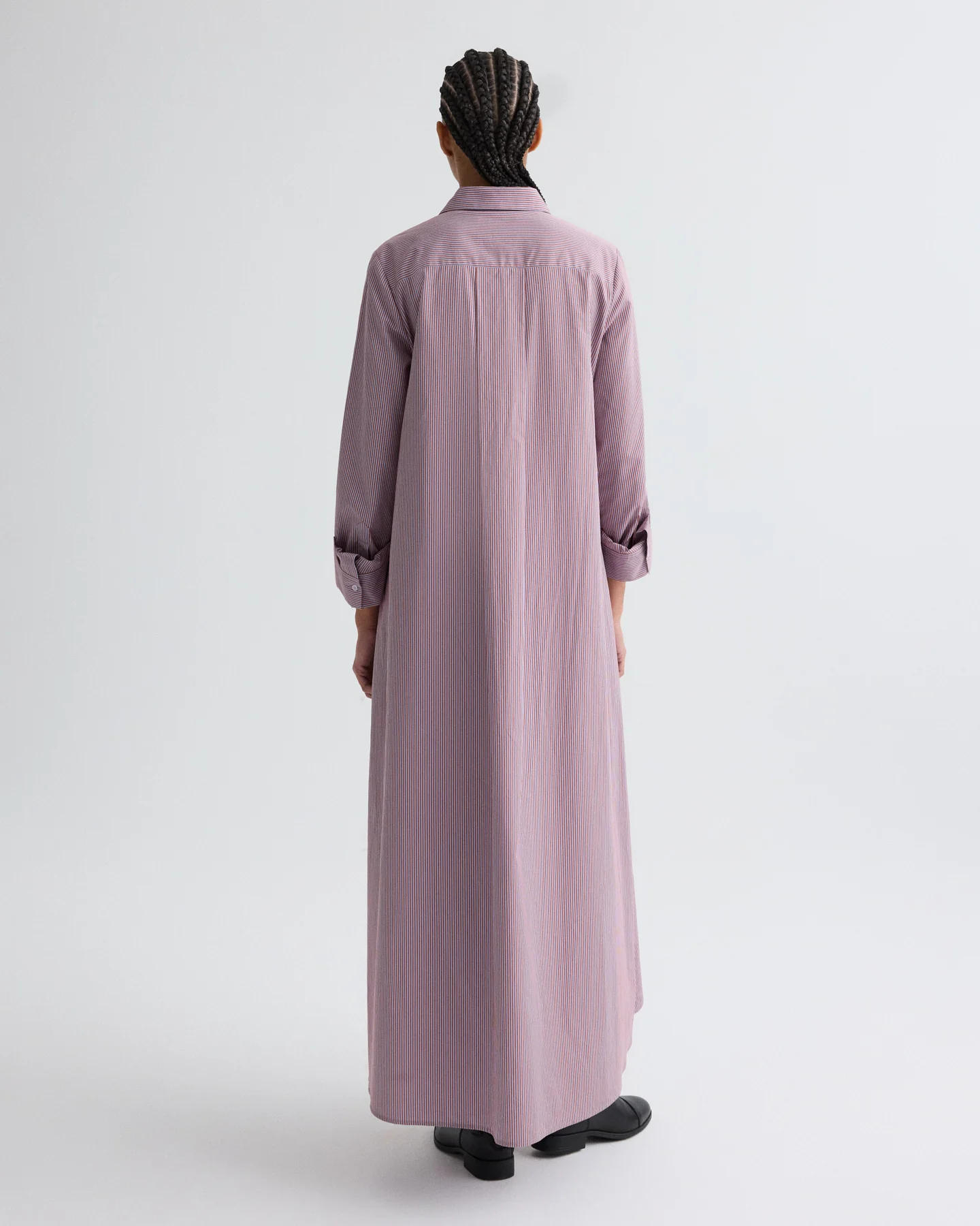 Jenny's Gown in Framed Micro Striped Shirting - Image 5