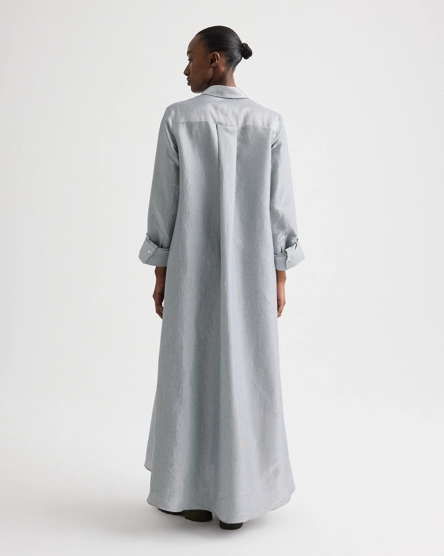 Jenny's Gown in Glossy Mini Stripe - Image 5