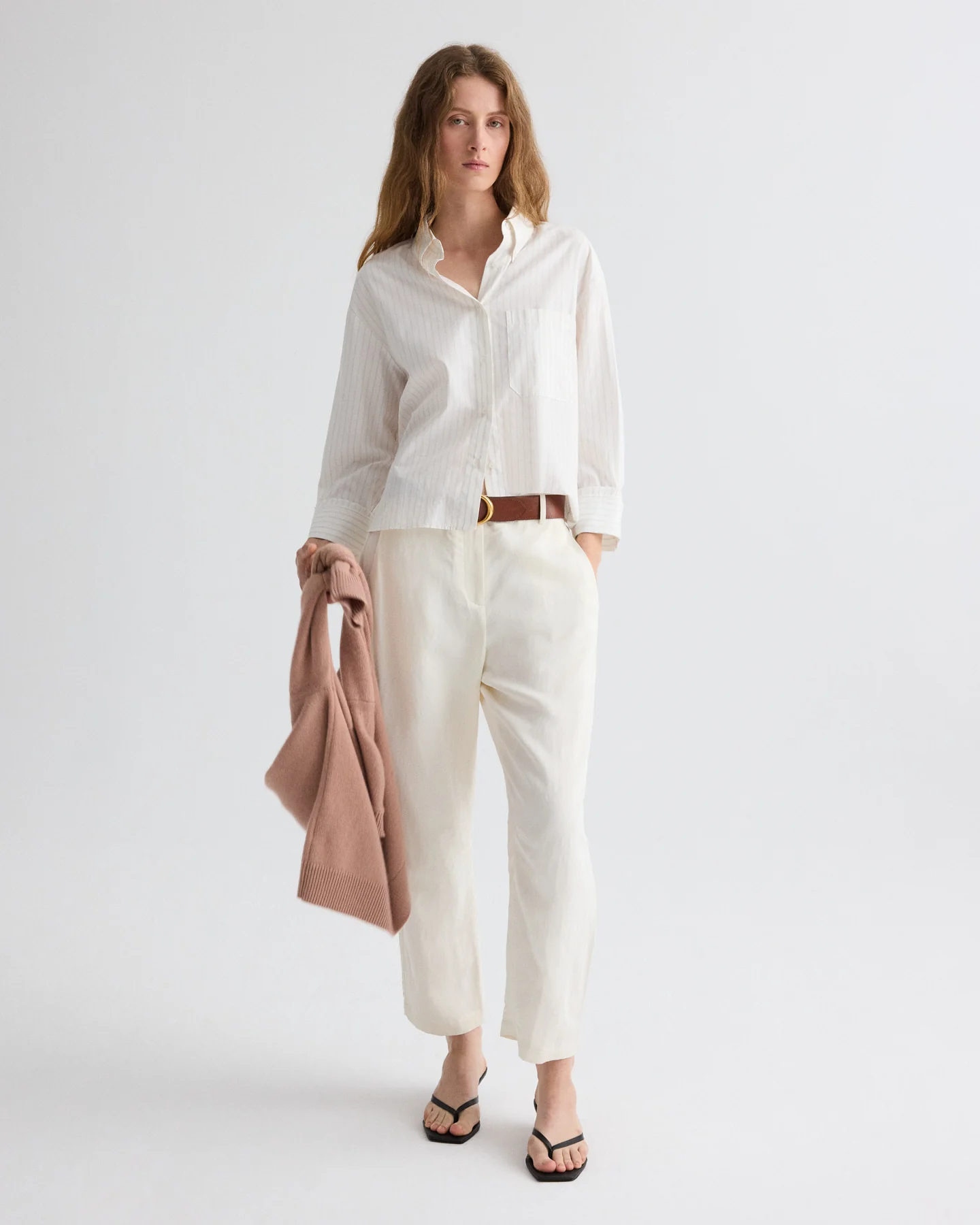 Jett Pant in Coated Viscose Linen