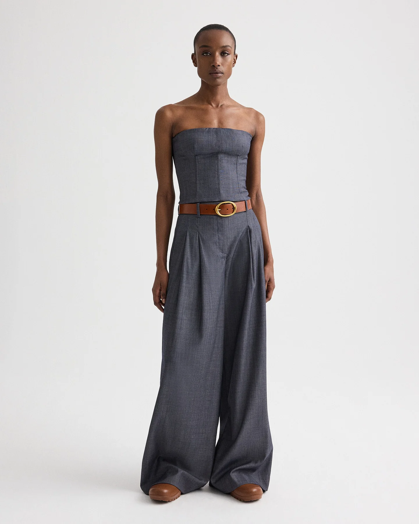 Jillian Bustier in Lightweight Viscose Wool - Image 3