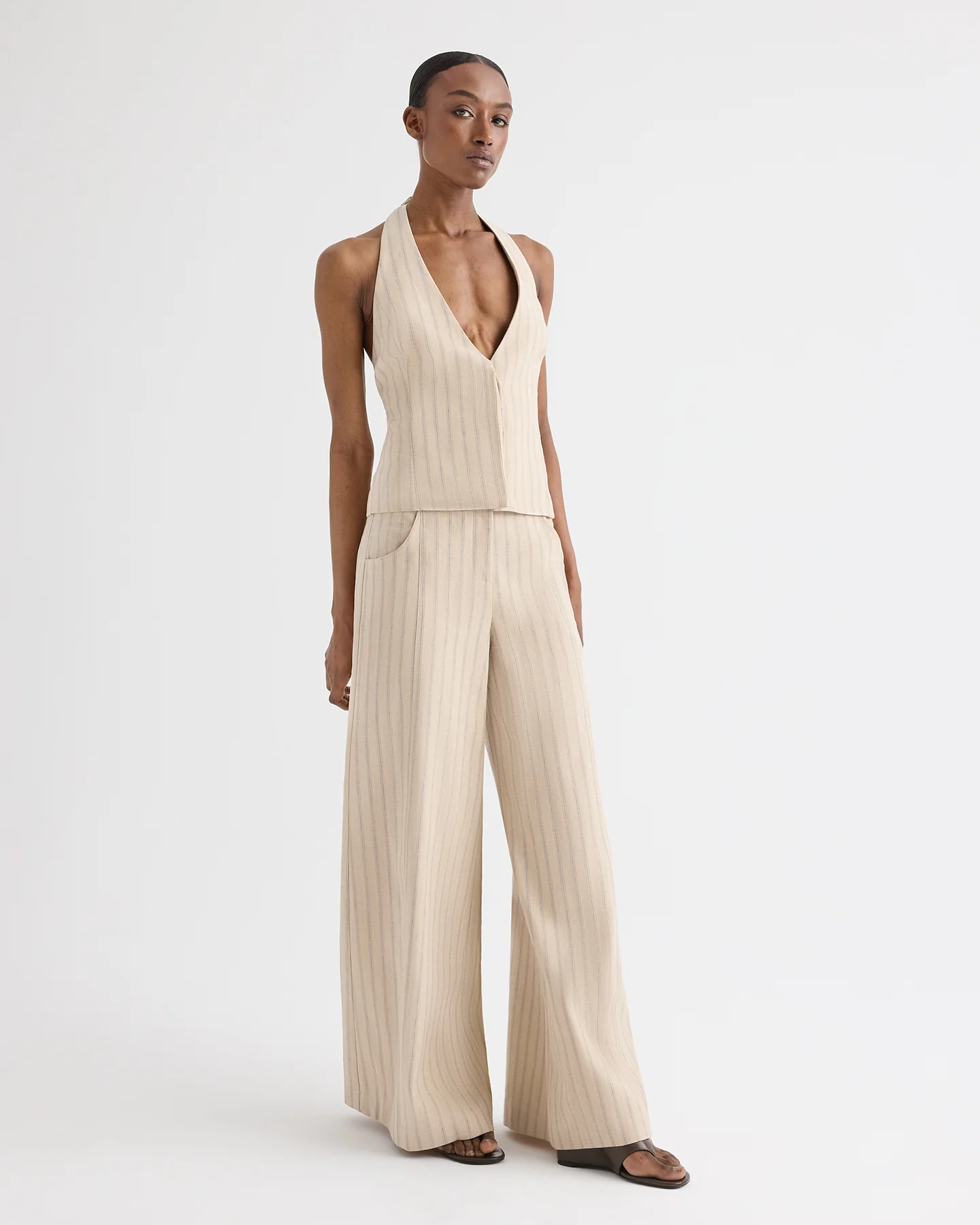 Keelyn Vest in Cotton Linen - Image 4