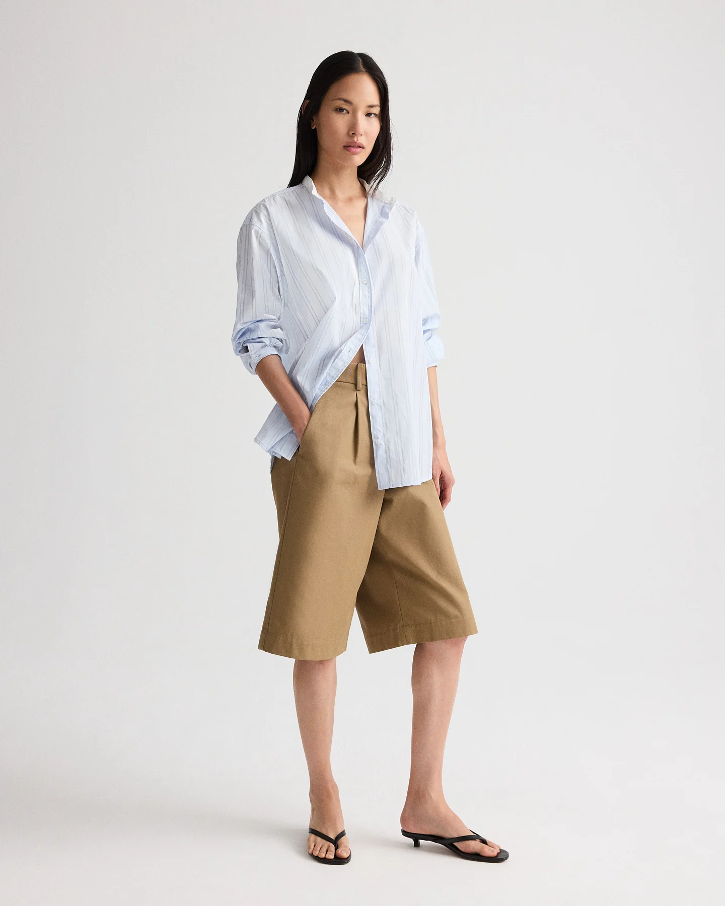 Late Check Out Top in Drop Needle Double Stripe - Image 4