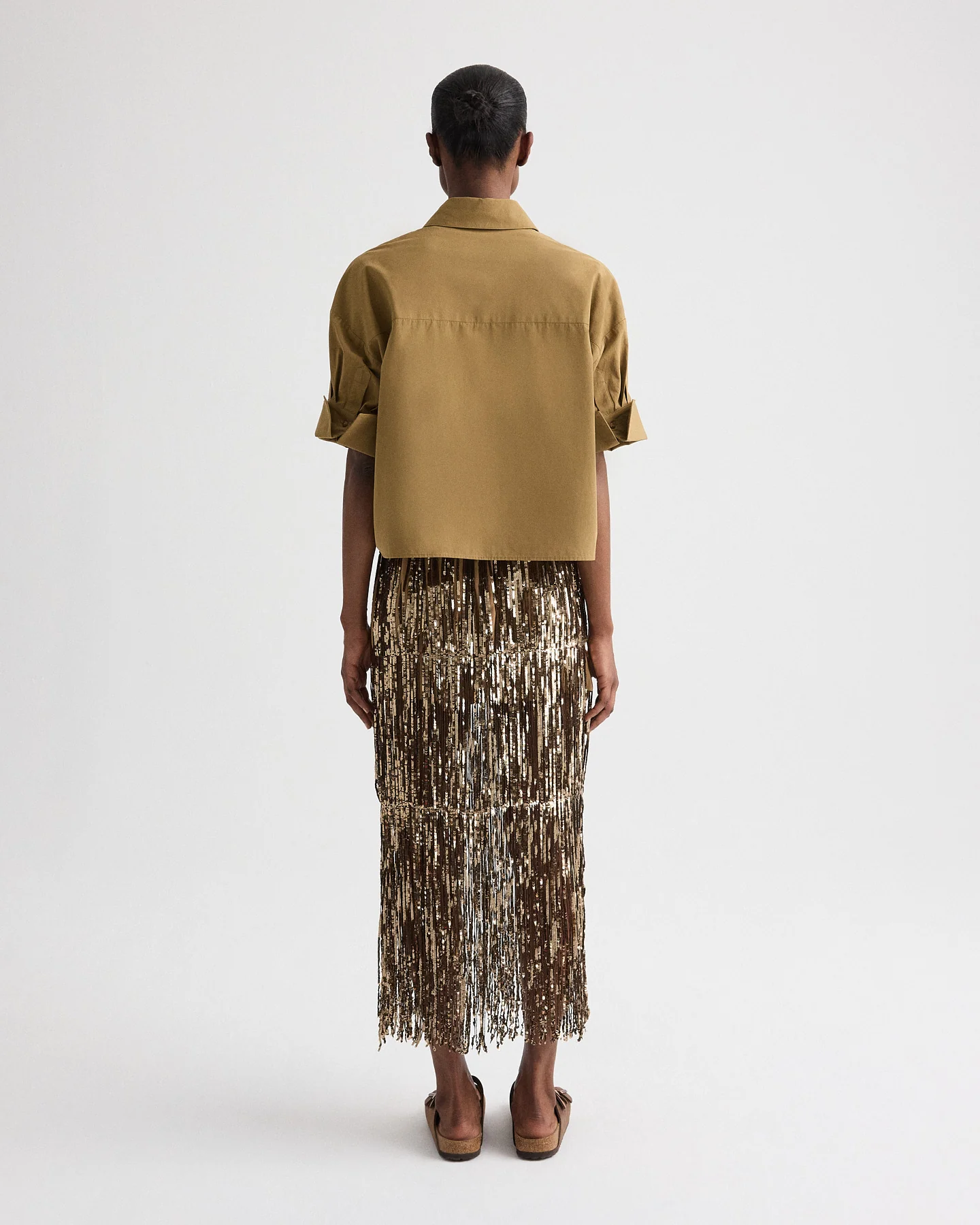 Laurel Skirt in Trapped Fringe Sequin - Image 4