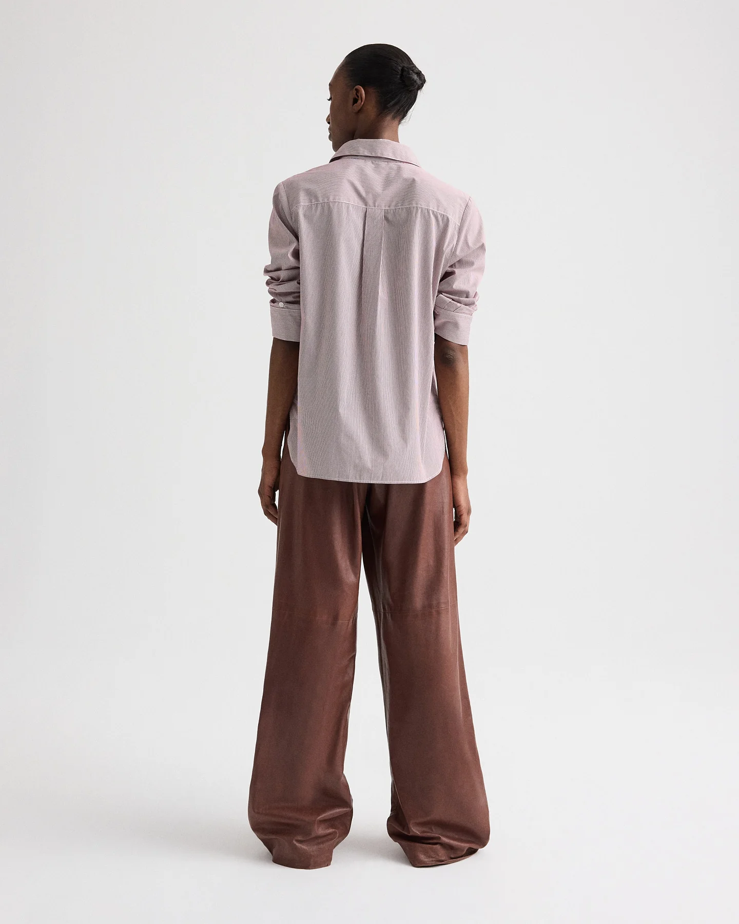 Leather Hudson St Pant in Paper Leather - Image 5