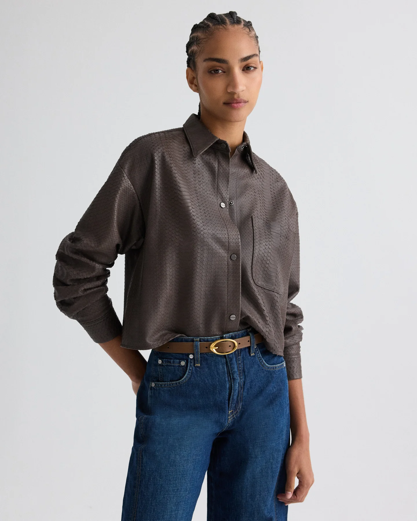 Little Big Joe Shirt in Embossed Python