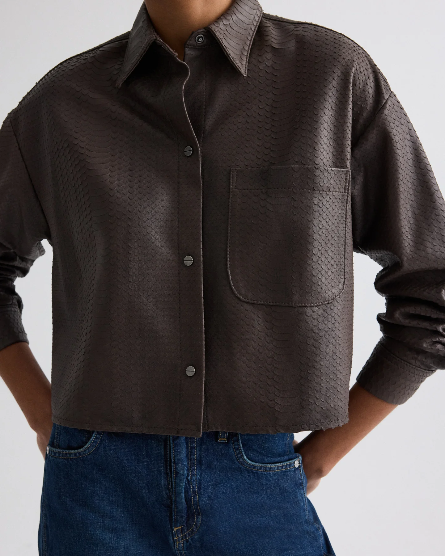 Little Big Joe Shirt in Embossed Python - Image 2
