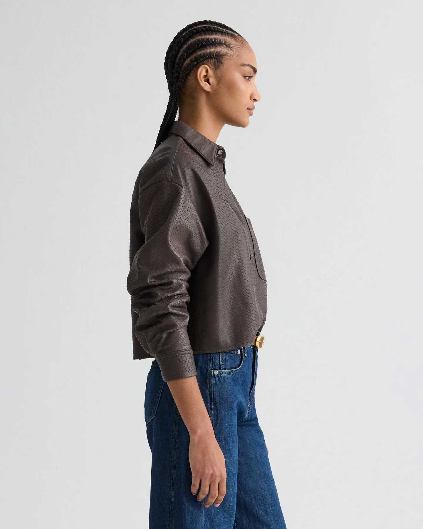 Little Big Joe Shirt in Embossed Python - Image 3