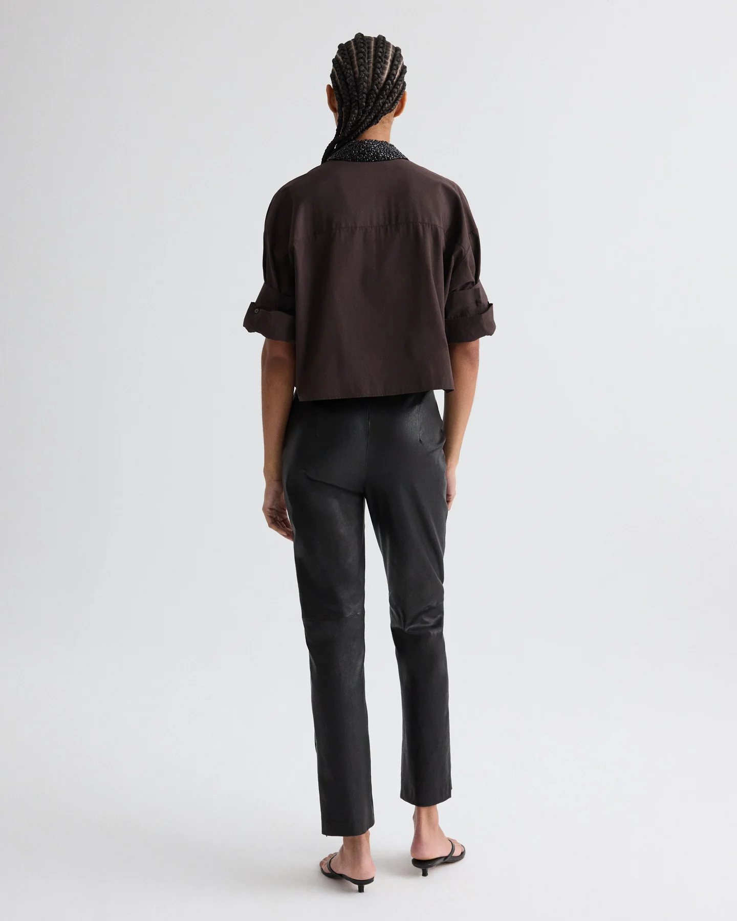 Logan Pant in Stretch Leather - Image 6