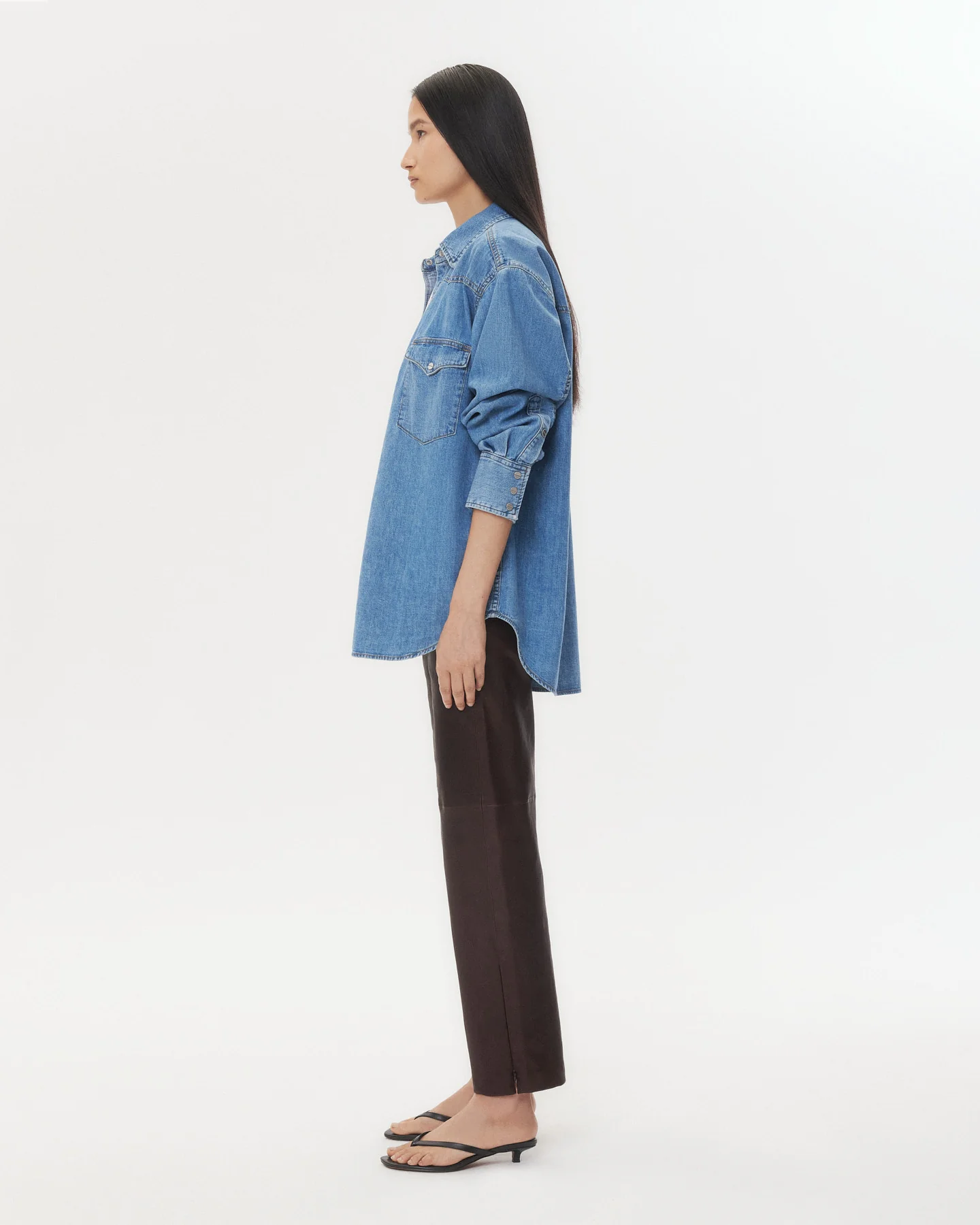 Logan Pant in Stretch Leather - Image 4