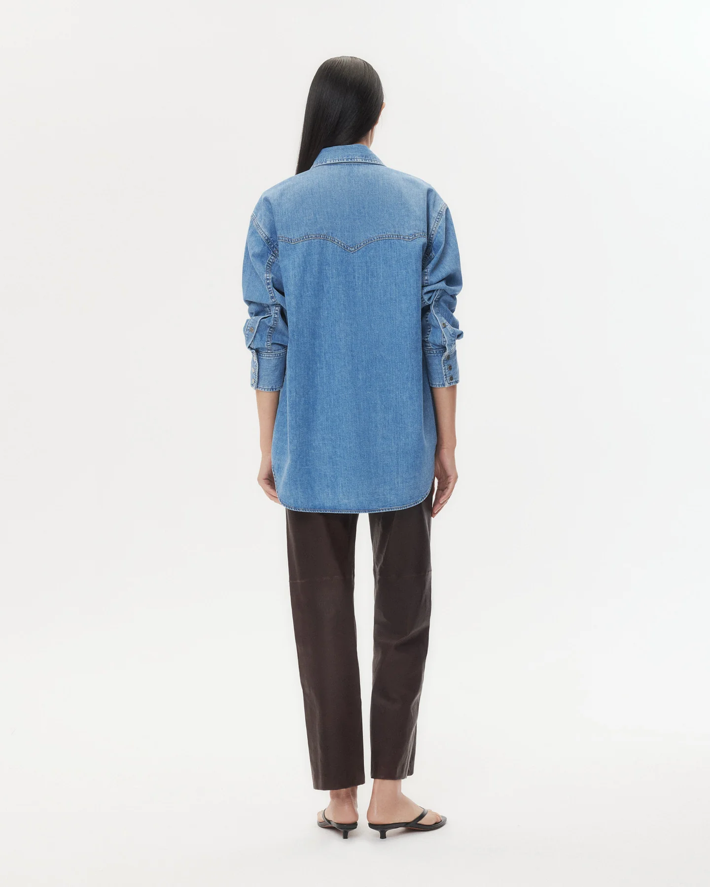 Logan Pant in Stretch Leather - Image 7