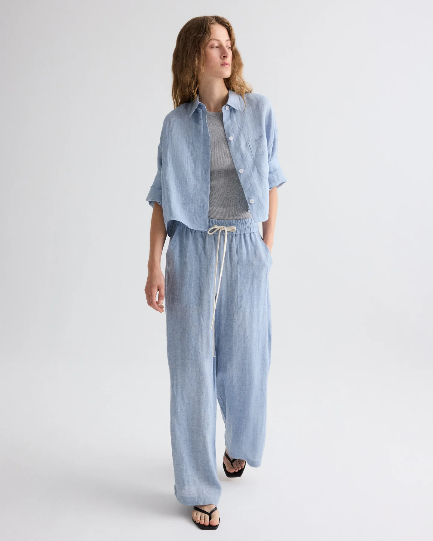 Main St. Pant in Washed Hemp Denim - Image 3