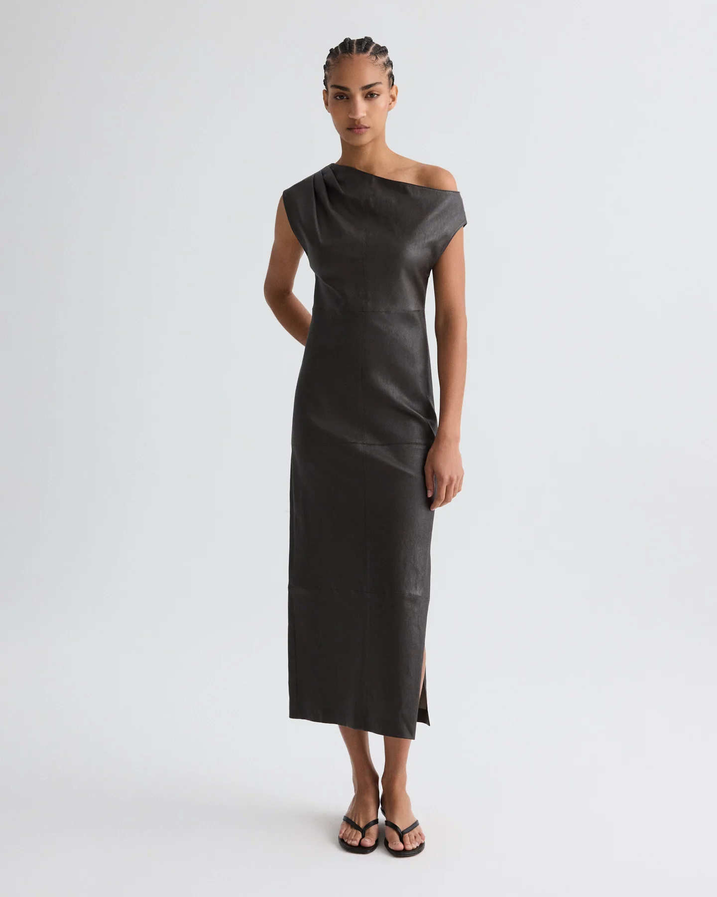 Marlowe Dress in Stretch Leather