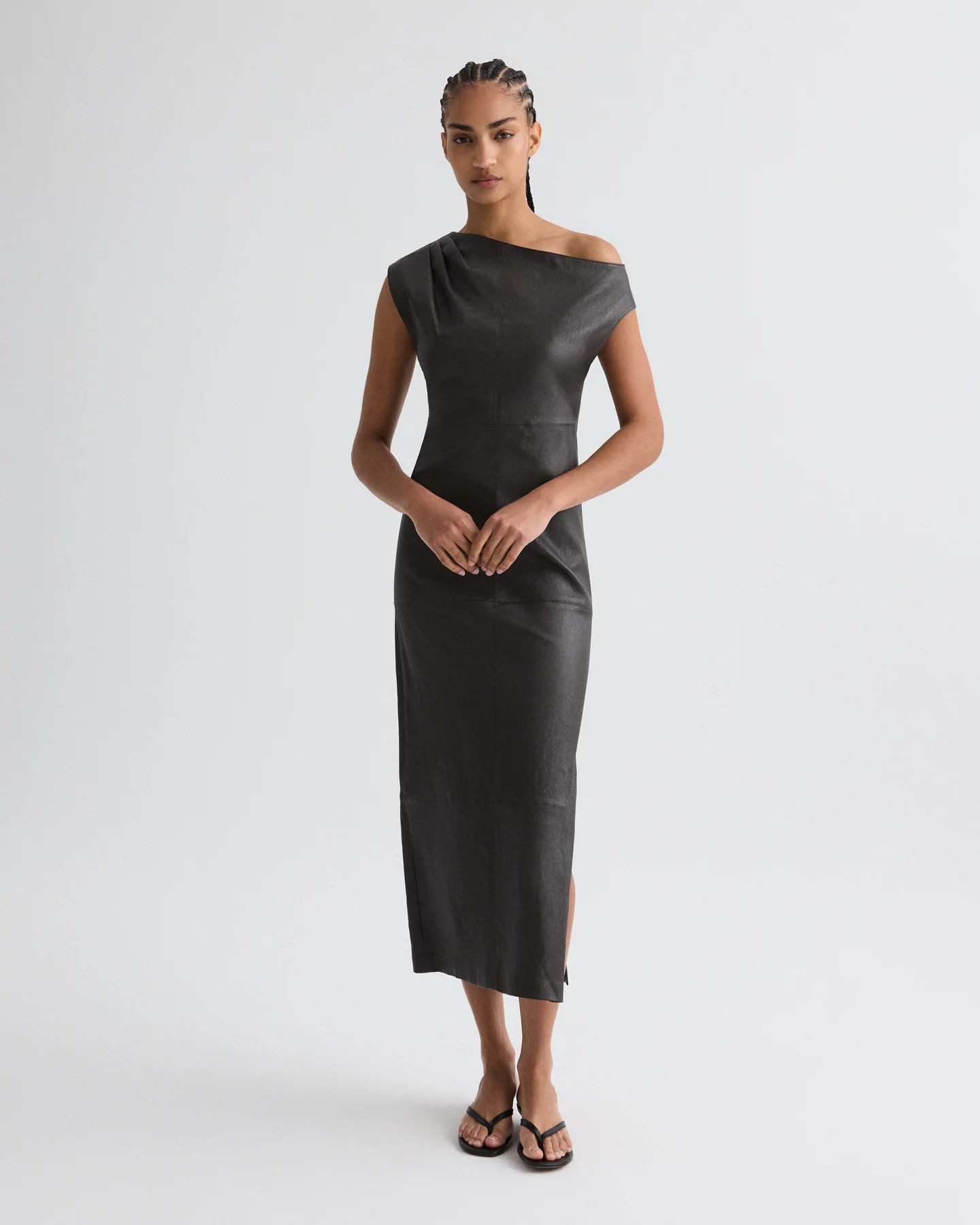Marlowe Dress in Stretch Leather - Image 2