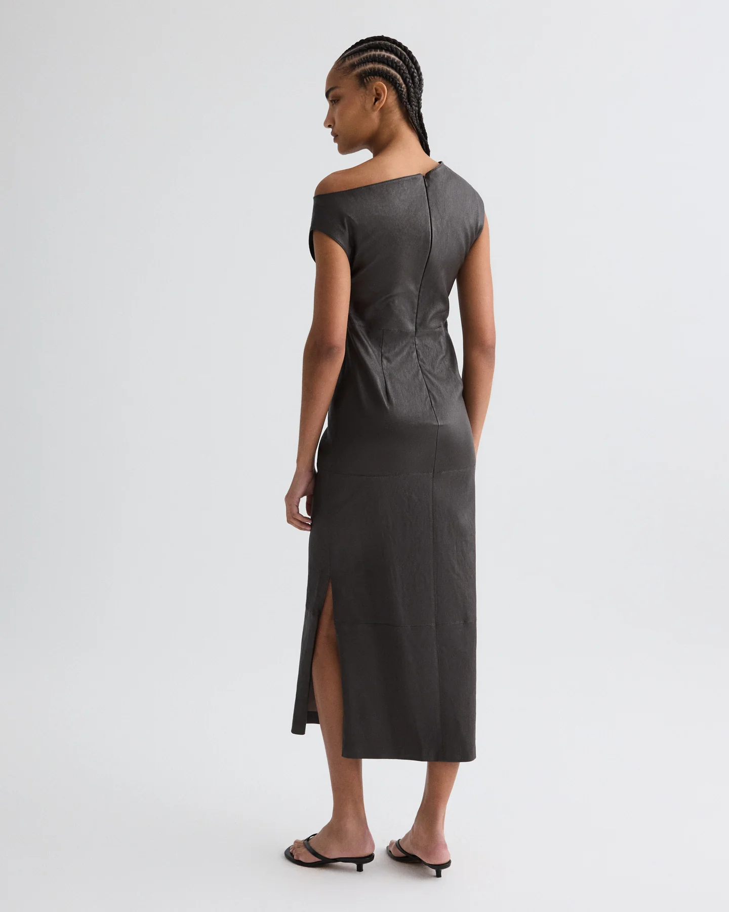 Marlowe Dress in Stretch Leather - Image 5
