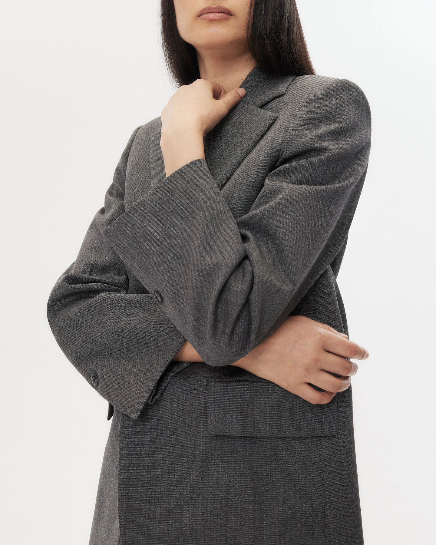 Jillian Blazer in Structured Wool Suiting - Image 4