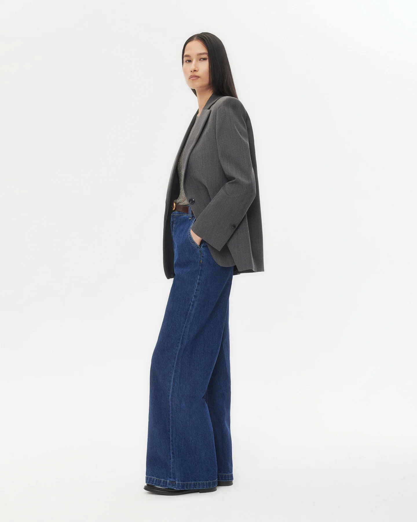 Jillian Blazer in Structured Wool Suiting - Image 5