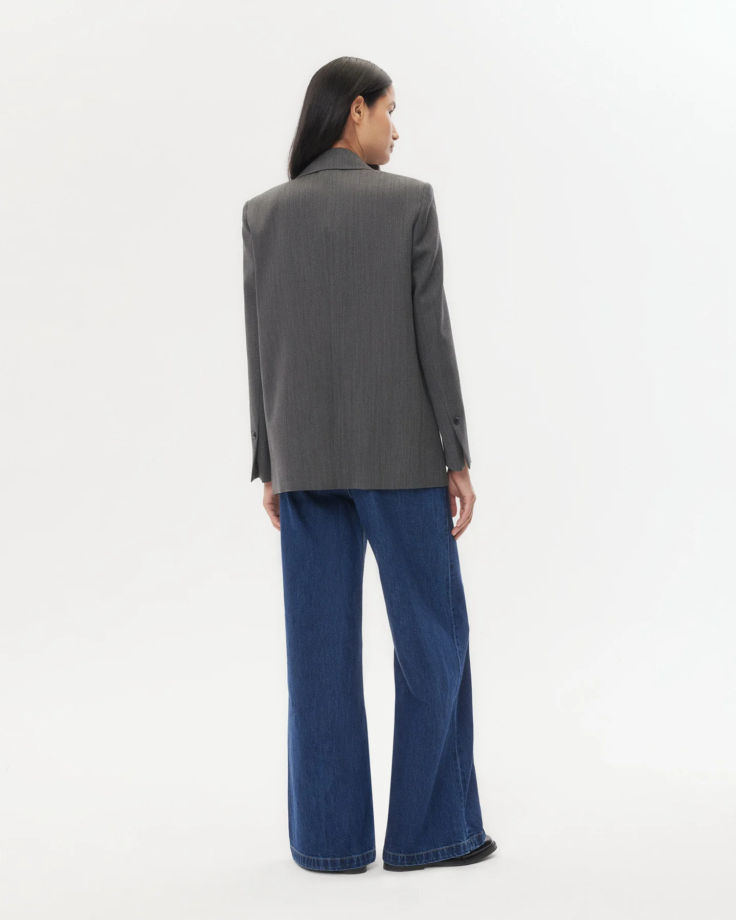 Jillian Blazer in Structured Wool Suiting - Image 6