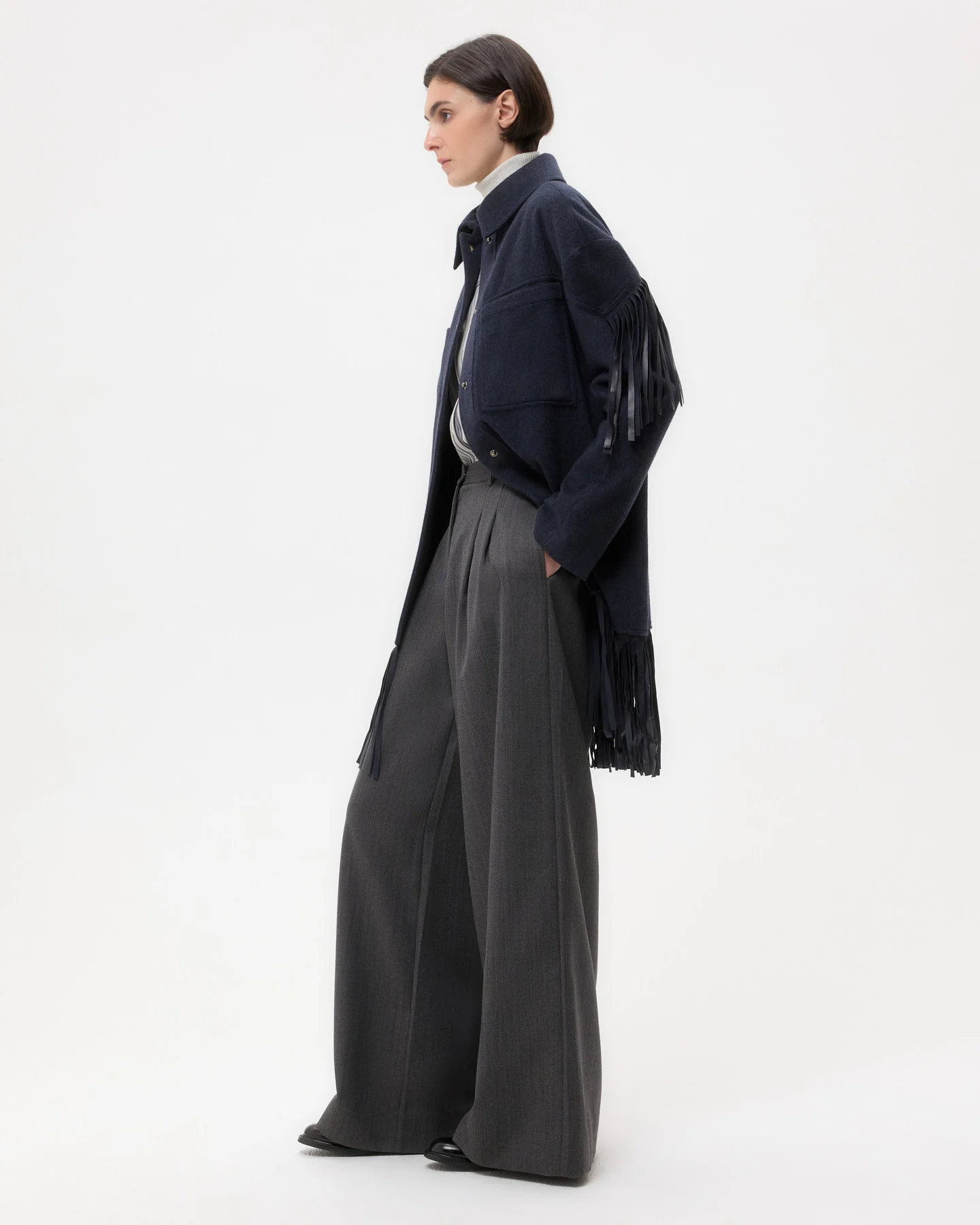Midnight Cowboy Jacket in Cashmere Coating - Image 4