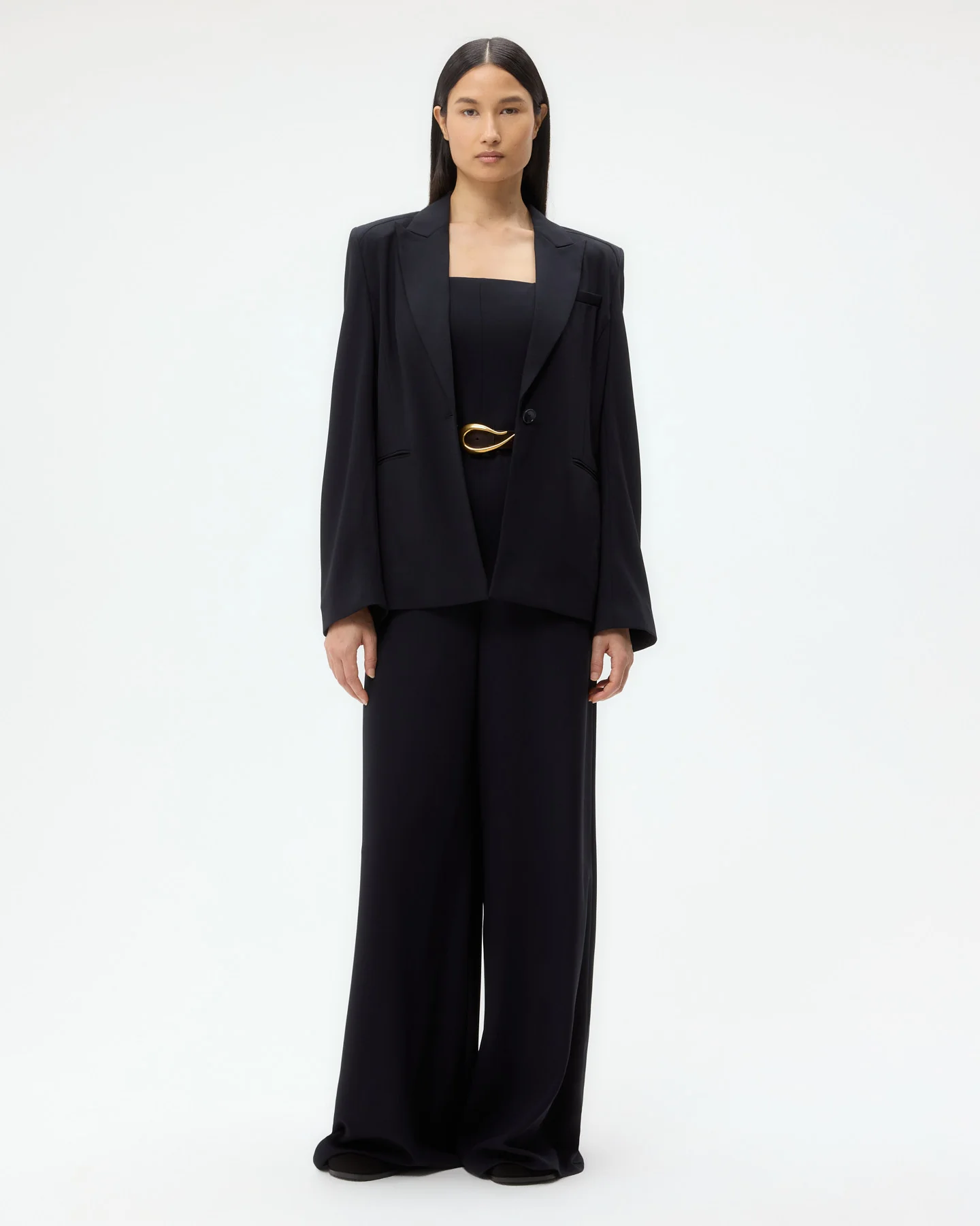 Boy Blazer in Drapey Wool Crepe - Image 3