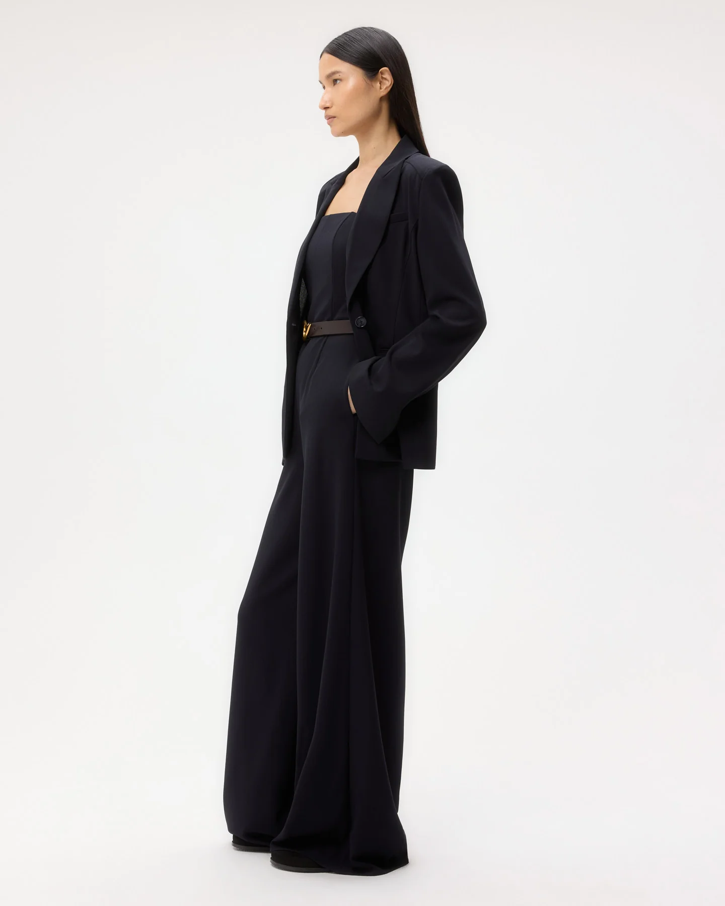Boy Blazer in Drapey Wool Crepe - Image 4