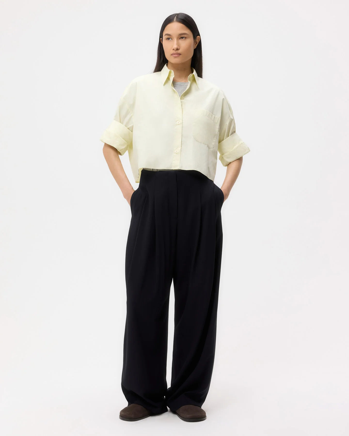 Carrie's Trouser in Drapey Wool Crepe - Image 6