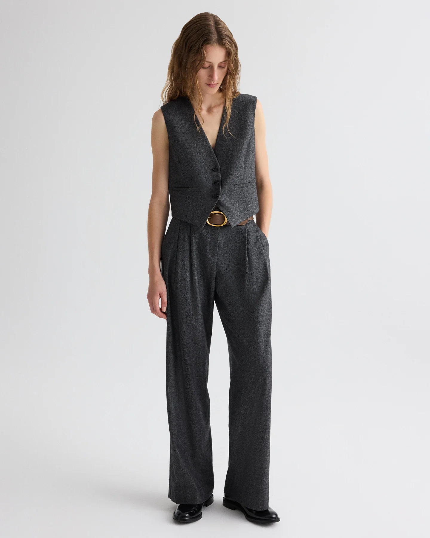 Mila Vest in Fancy Wool Flannel - Image 3