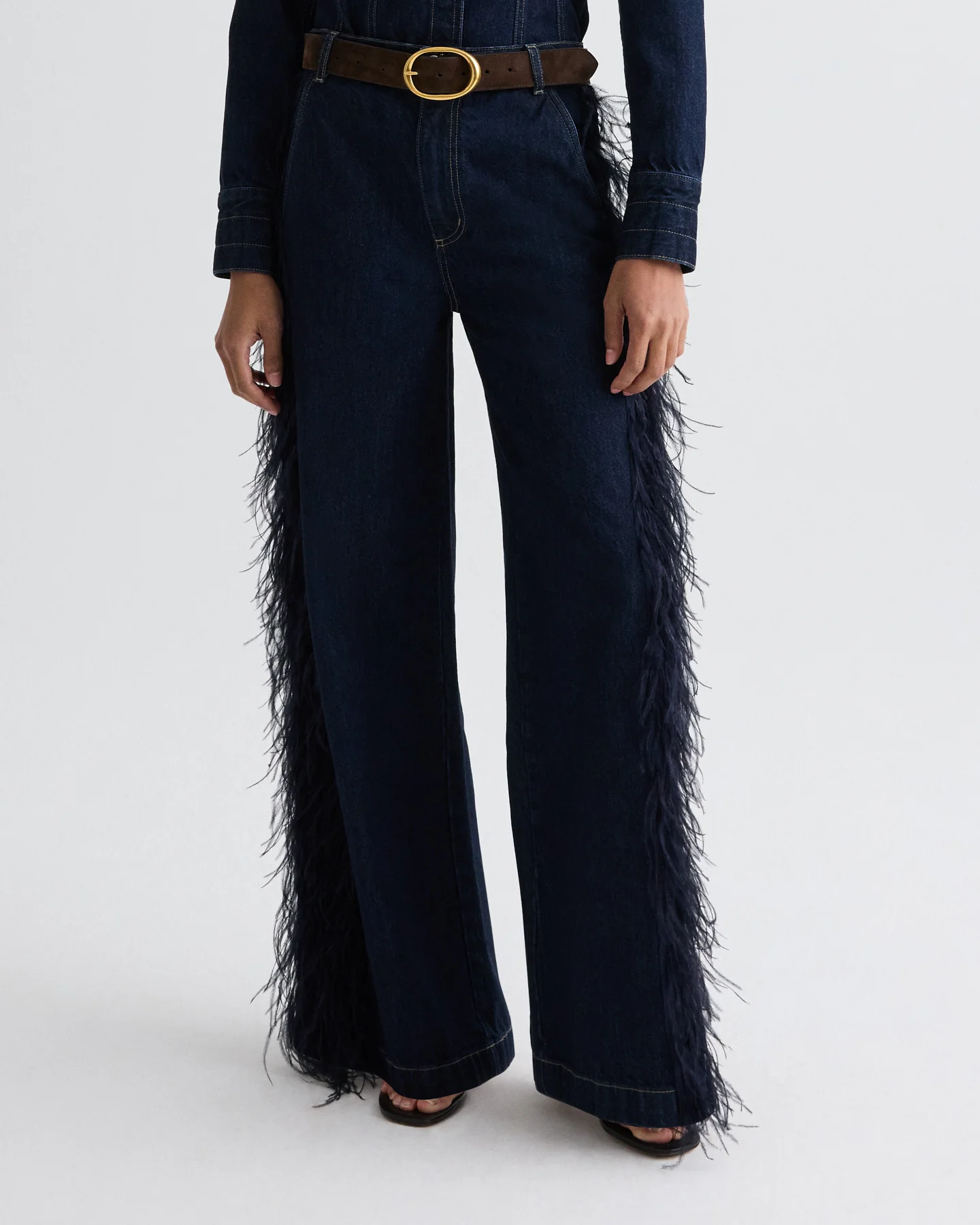 Mott St. Jean with Feathers in Heavy Denim