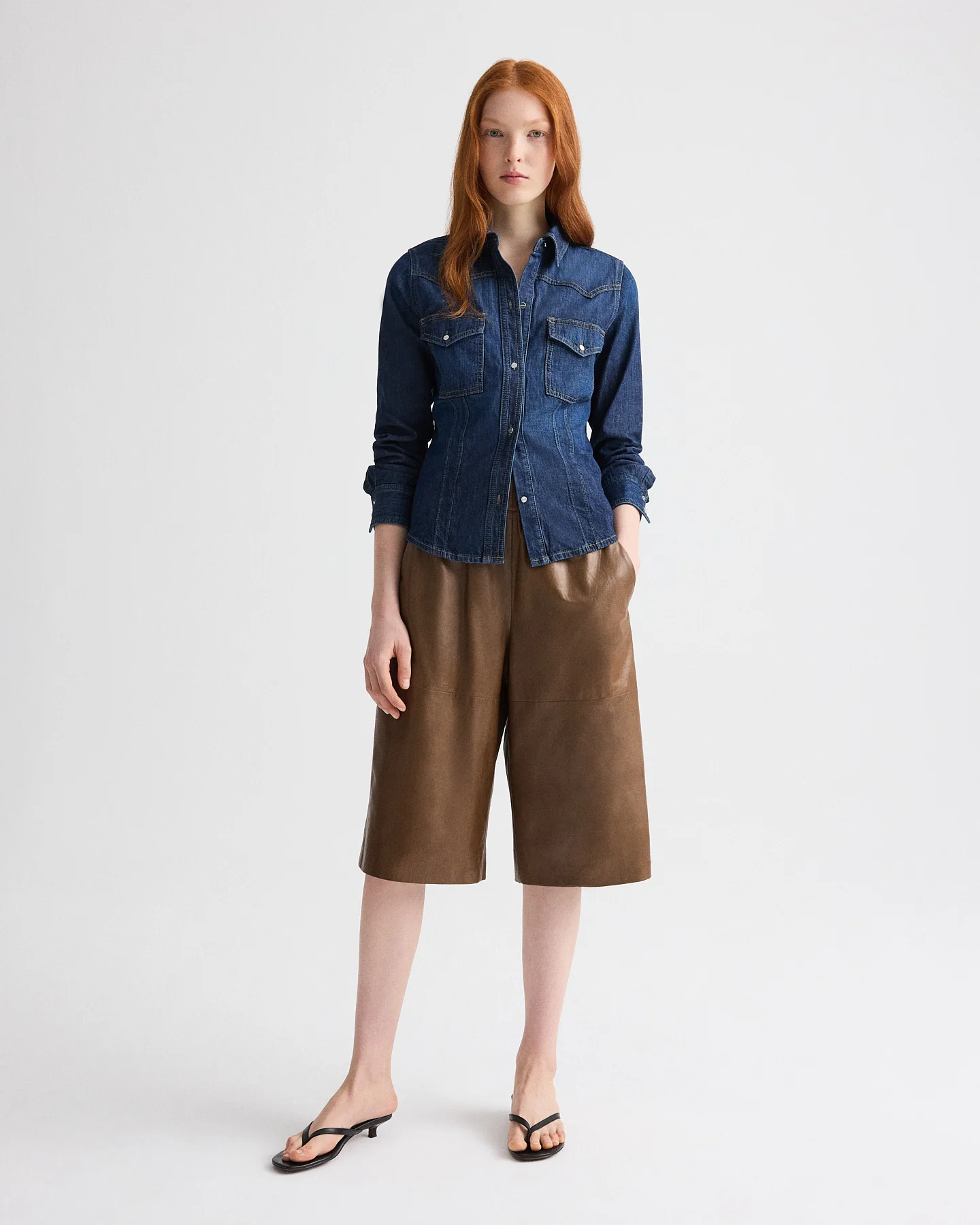 Mustang Sally Shirt in Denim Shirting - Image 3